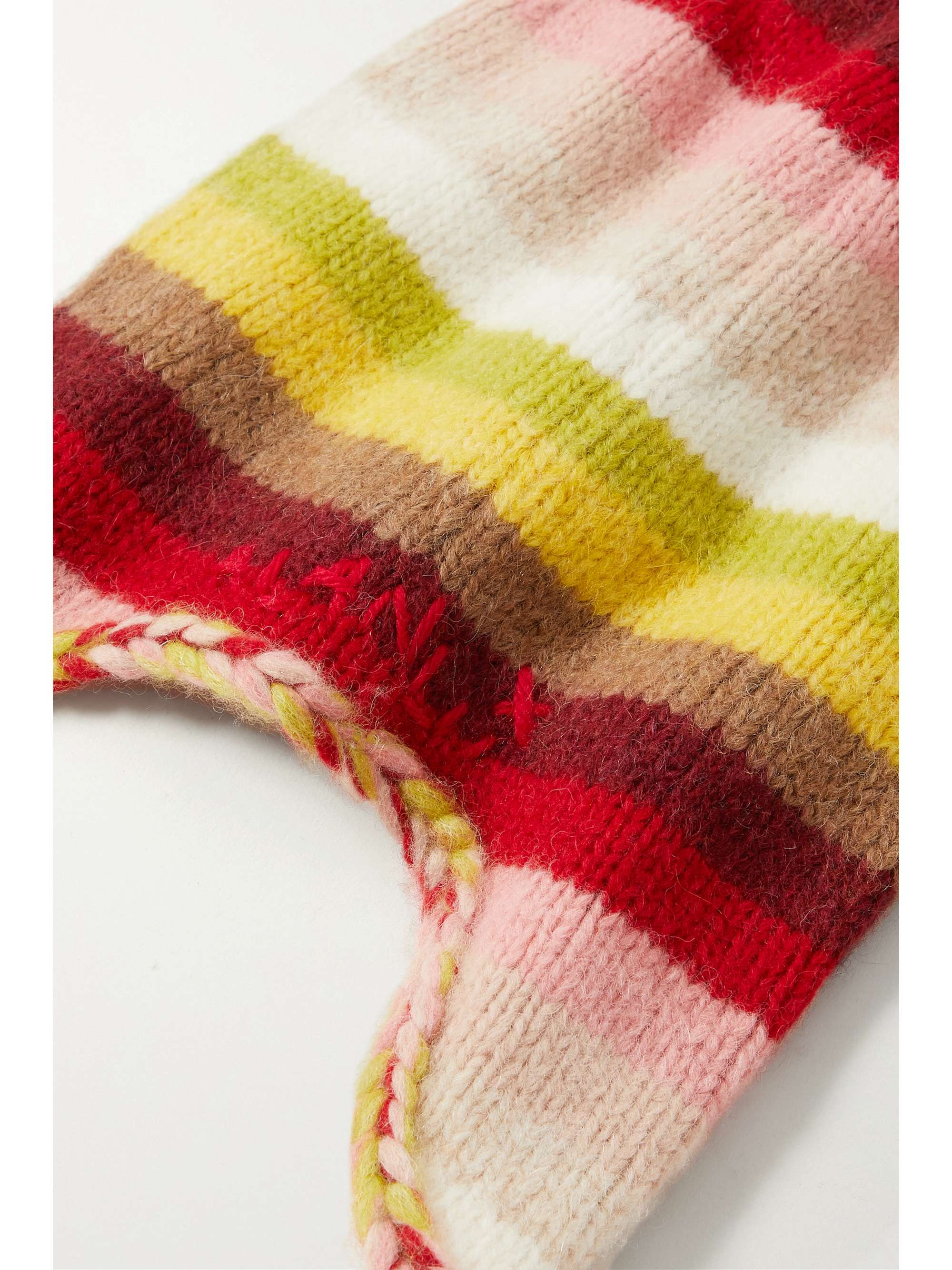 ALANUI Under The Northern Sky striped alpaca-blend beanie