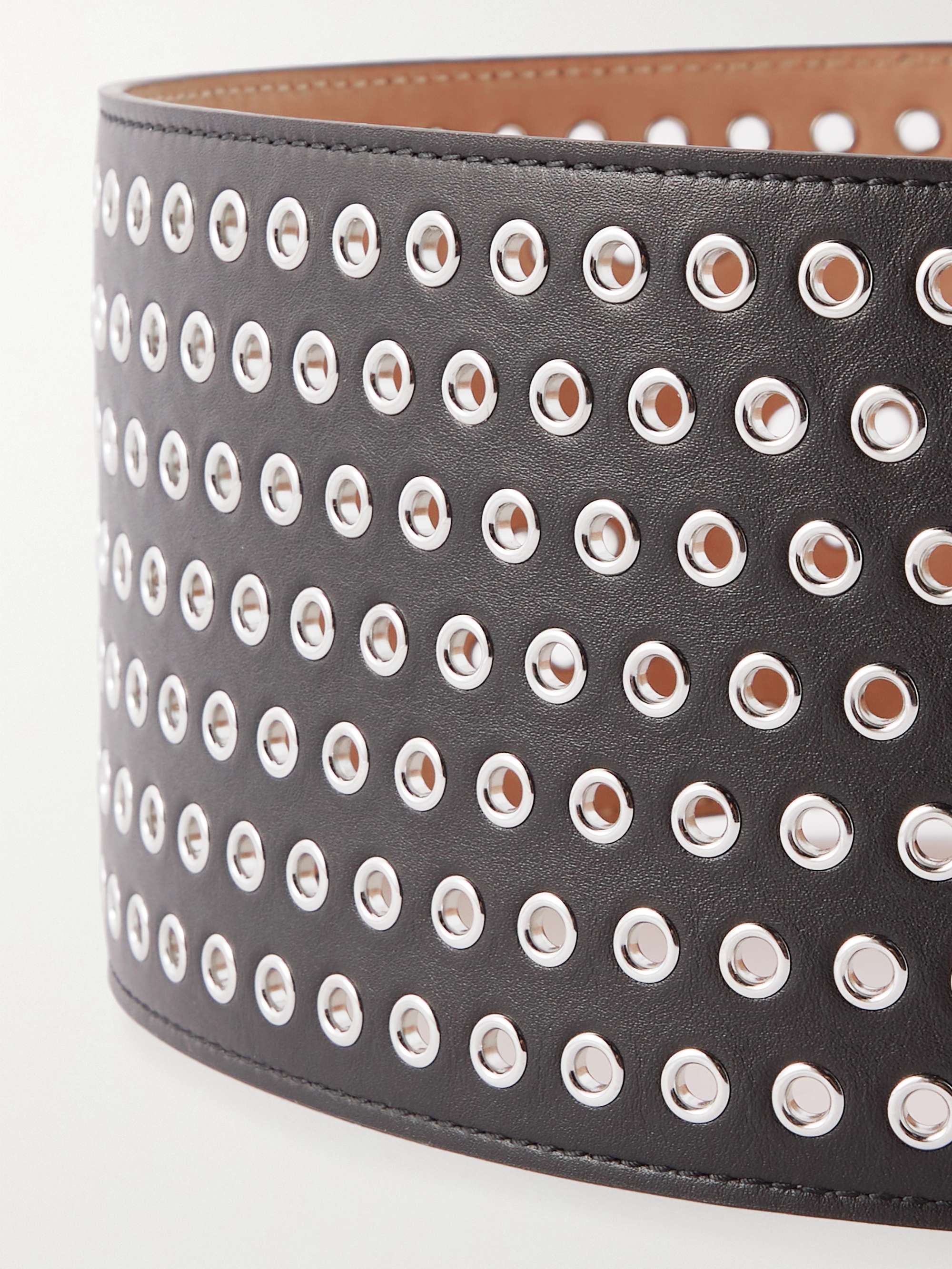 ALAÏA Embellished leather waist belt NETAPORTER