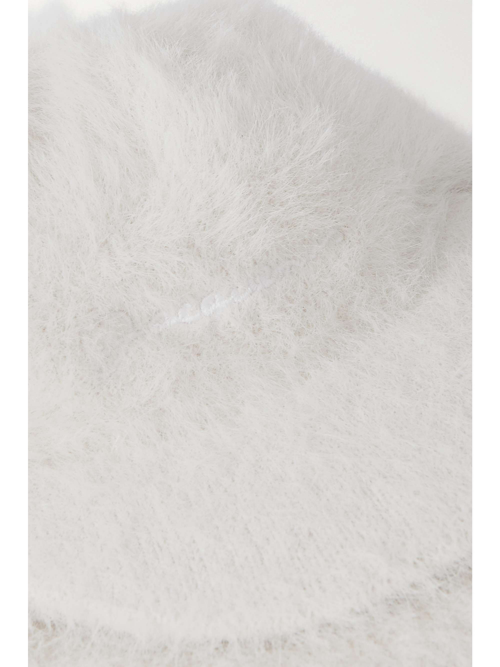 JACQUEMUS Embroidered brushed faux fur balaclava