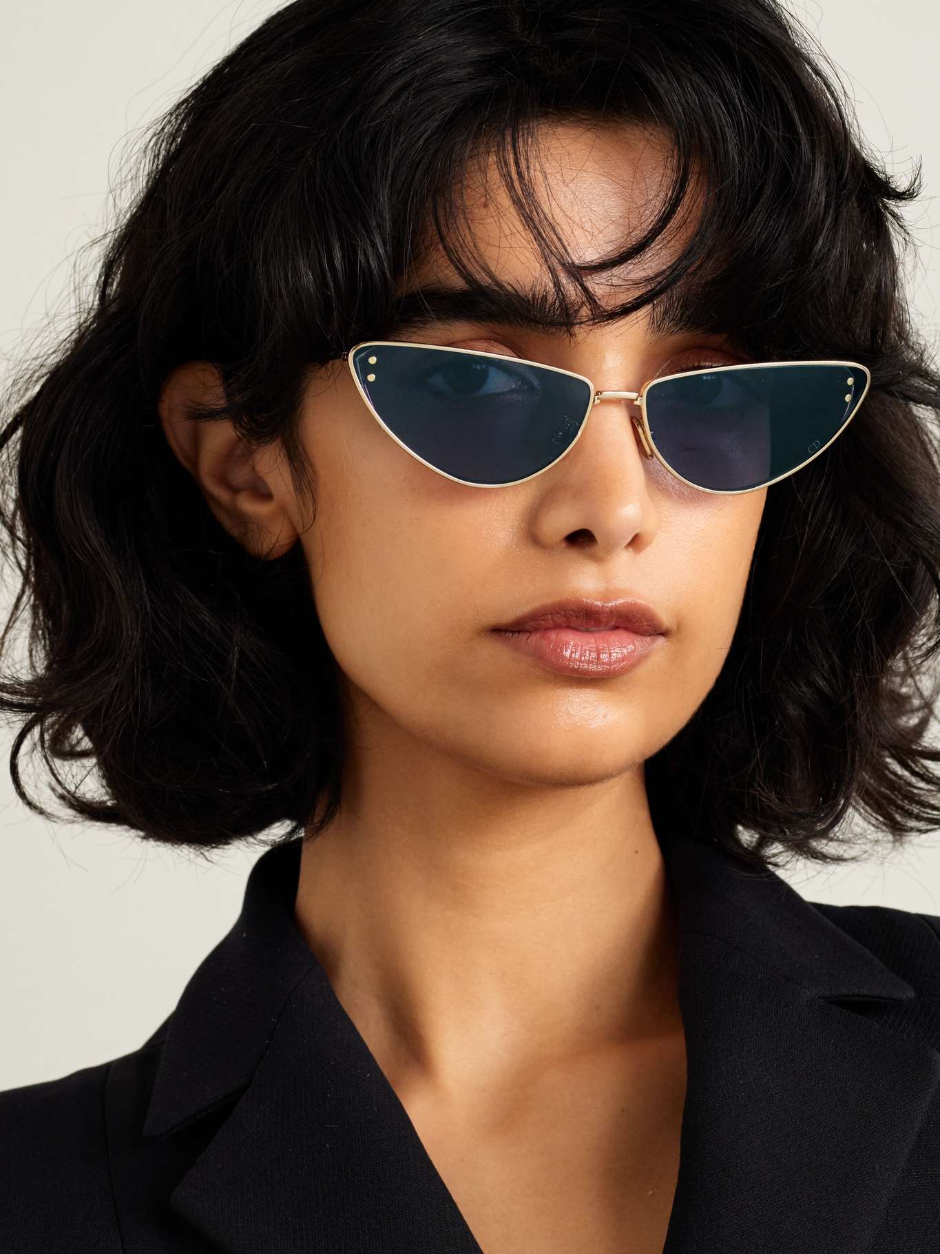 DIOR EYEWEAR MissDior B1U cateye goldtone sunglasses NETAPORTER