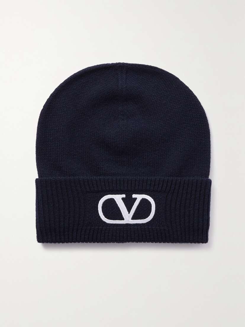 Valentino Garavani Logo-embroidered Ribbed Virgin Wool Beanie