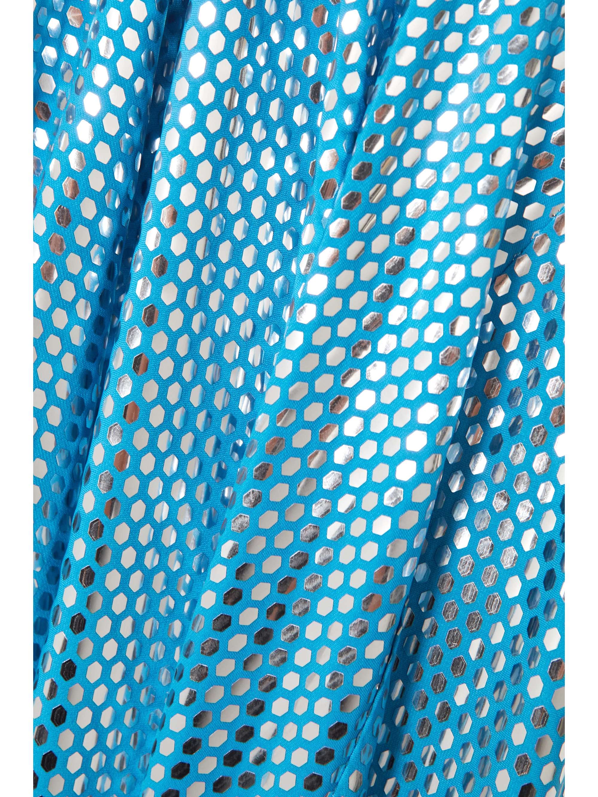 ROTATE BIRGER CHRISTENSEN Robe midi en jersey stretch recyclé à sequins et à découpe Cinderelly - NET SUSTAIN
