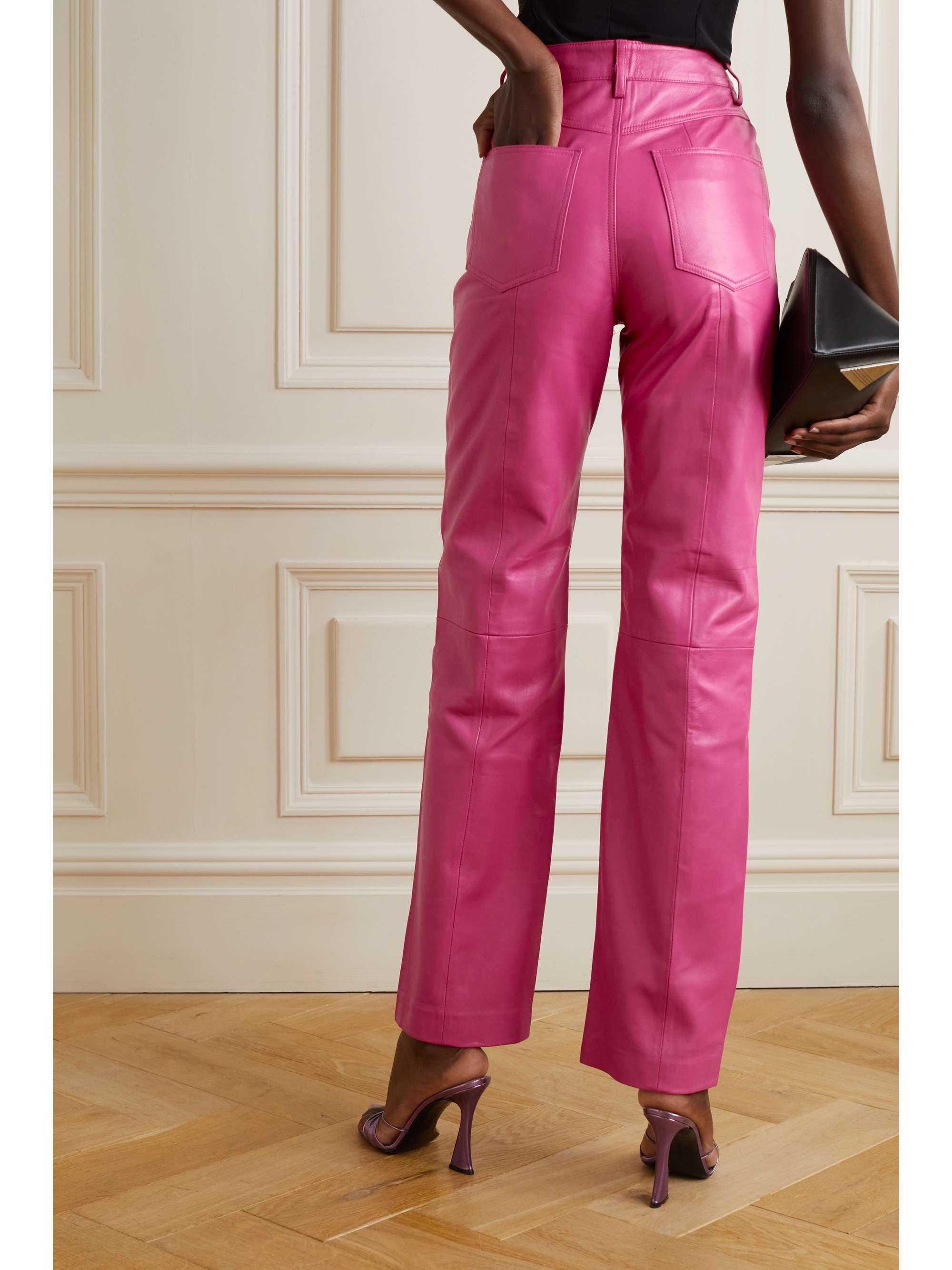 REMAIN BIRGER CHRISTENSEN Lynn leather straight-leg pants