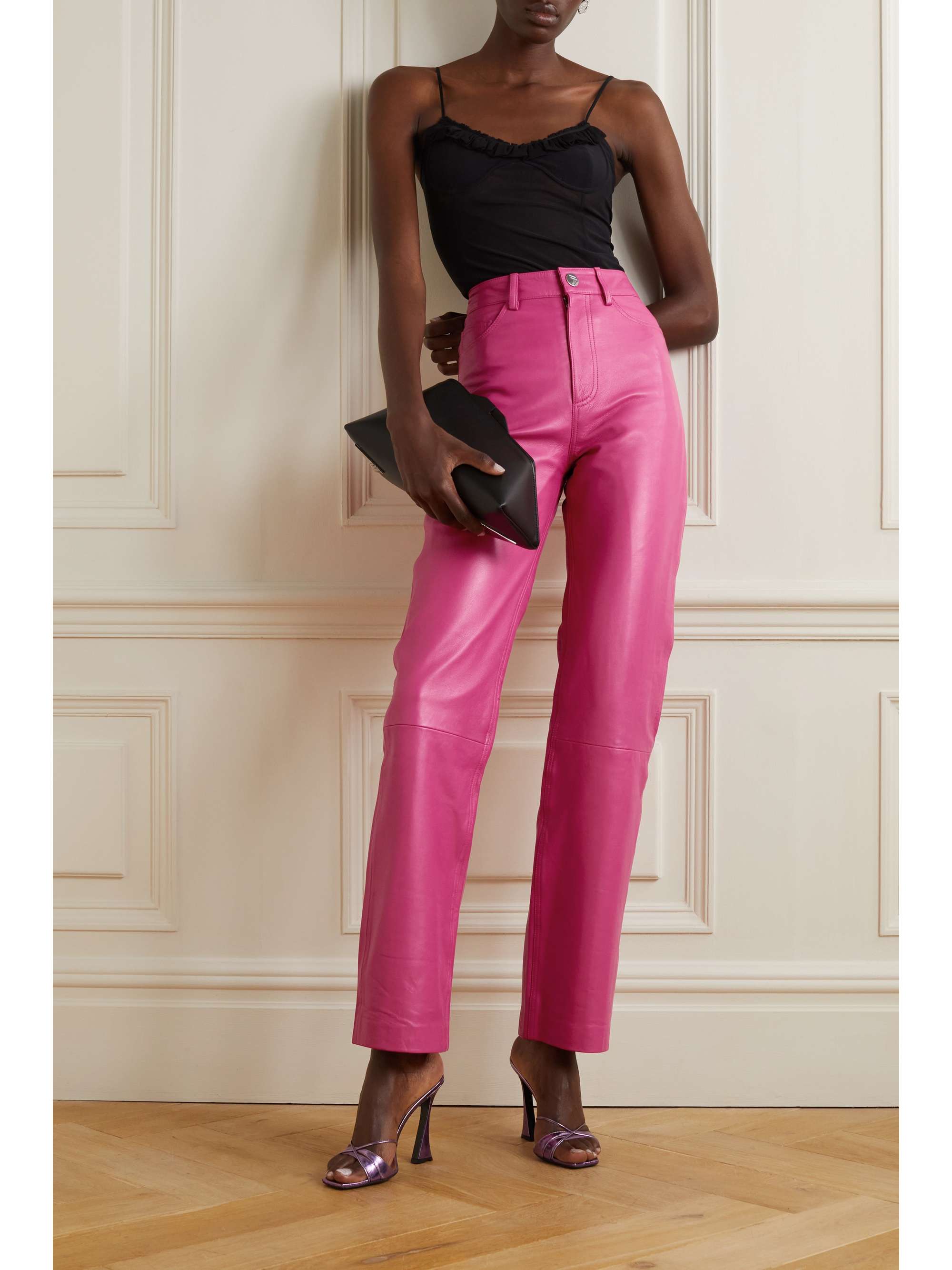 REMAIN BIRGER CHRISTENSEN Lynn leather straight-leg pants
