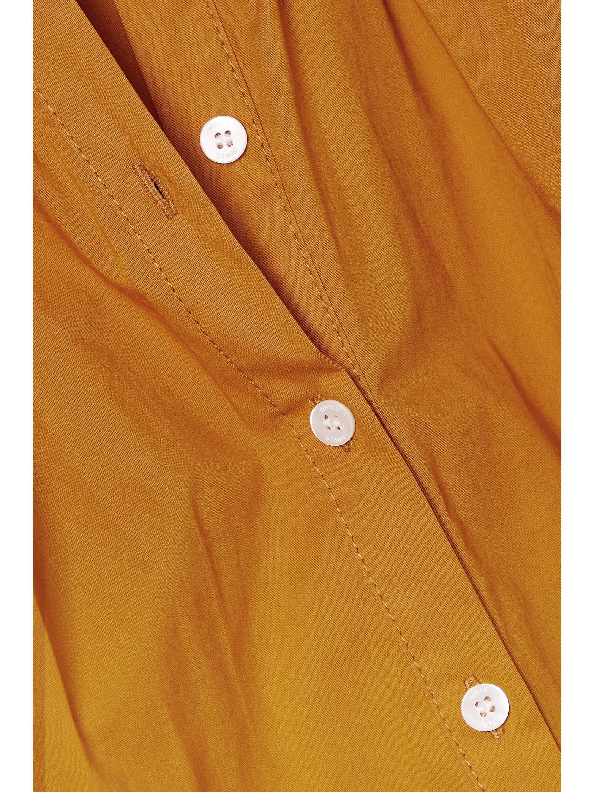 STAUD Vincent cotton-blend poplin midi dress