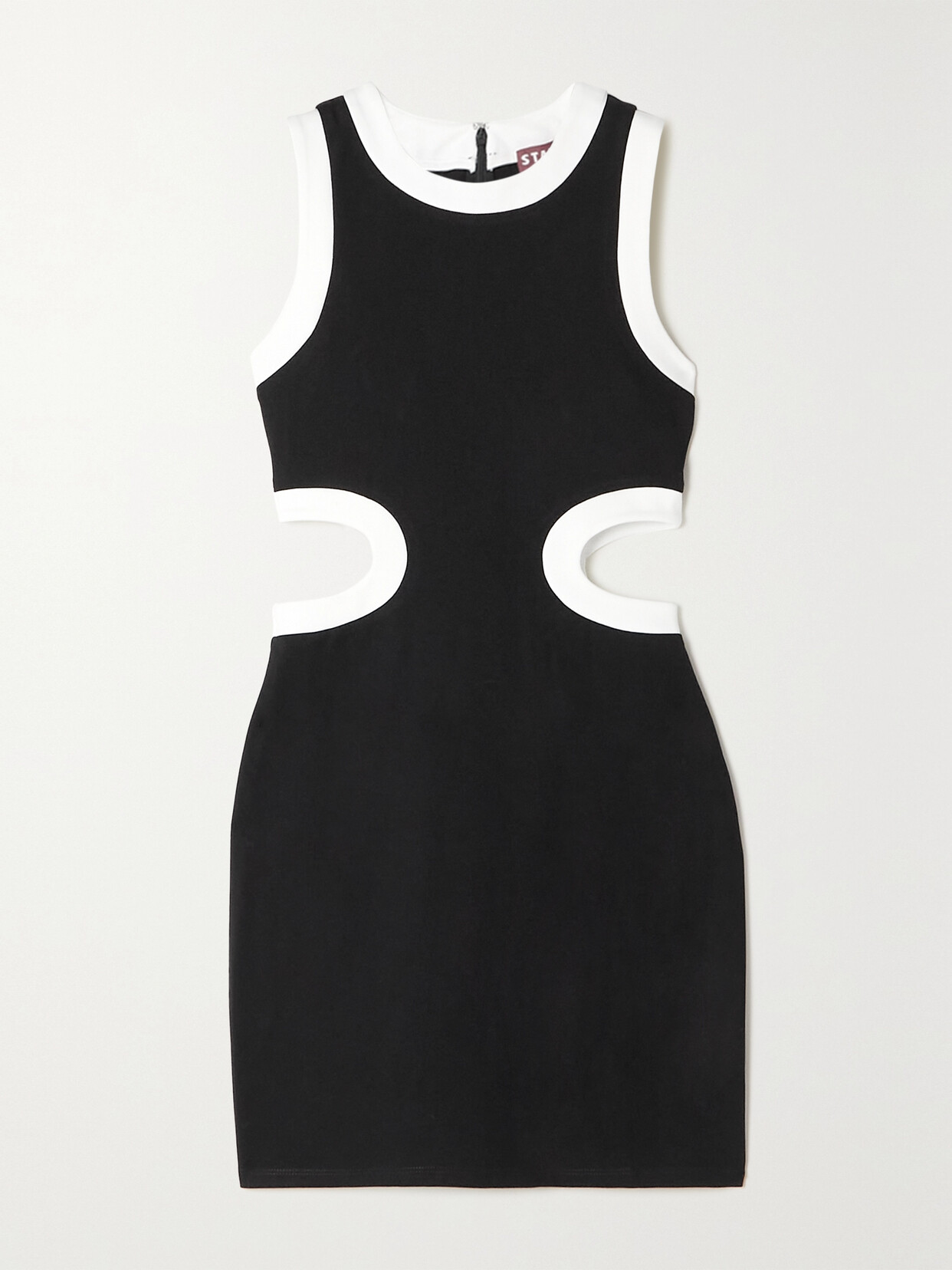 STAUD Dolce Cutout Stretch-jersey Mini Dress