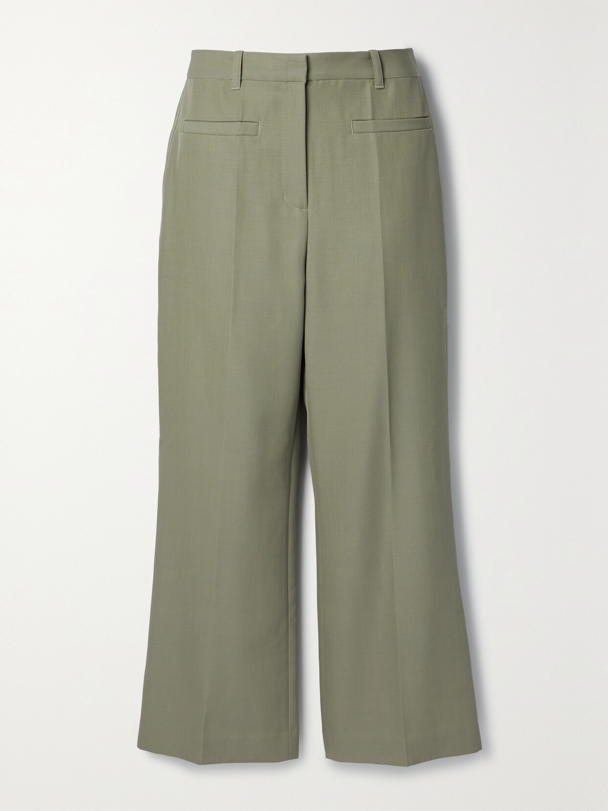 3.1 Phillip Lim Cropped Grain De Poudre Wool Straight-leg Pants