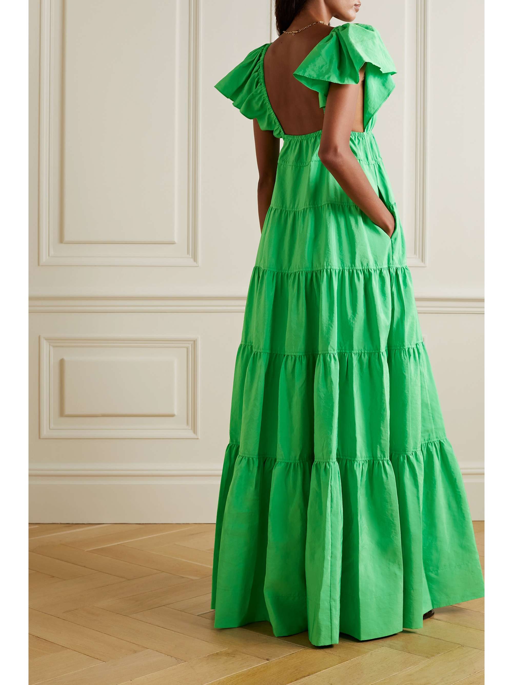 A.L.C. Luca tiered faille maxi dress