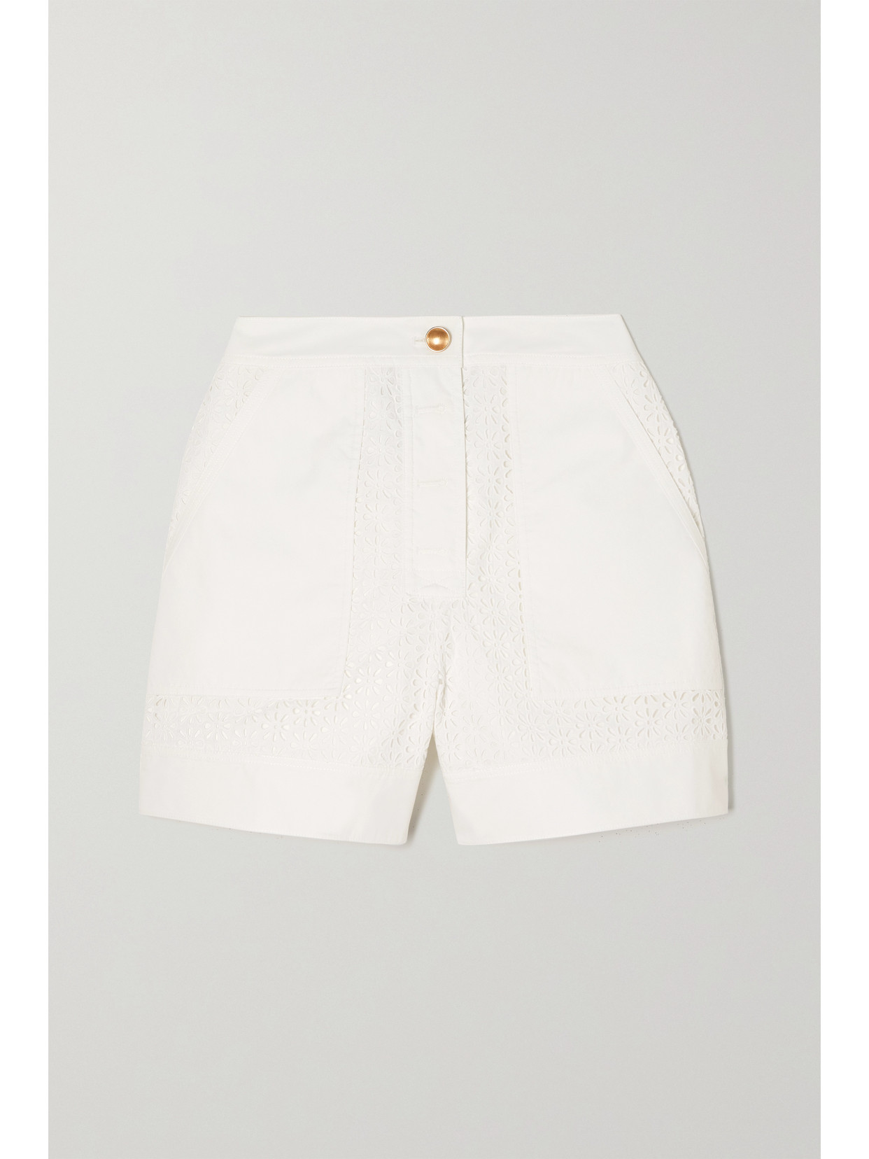 3.1 Phillip Lim Broderie Anglaise Cotton Utility Shorts In Ivory