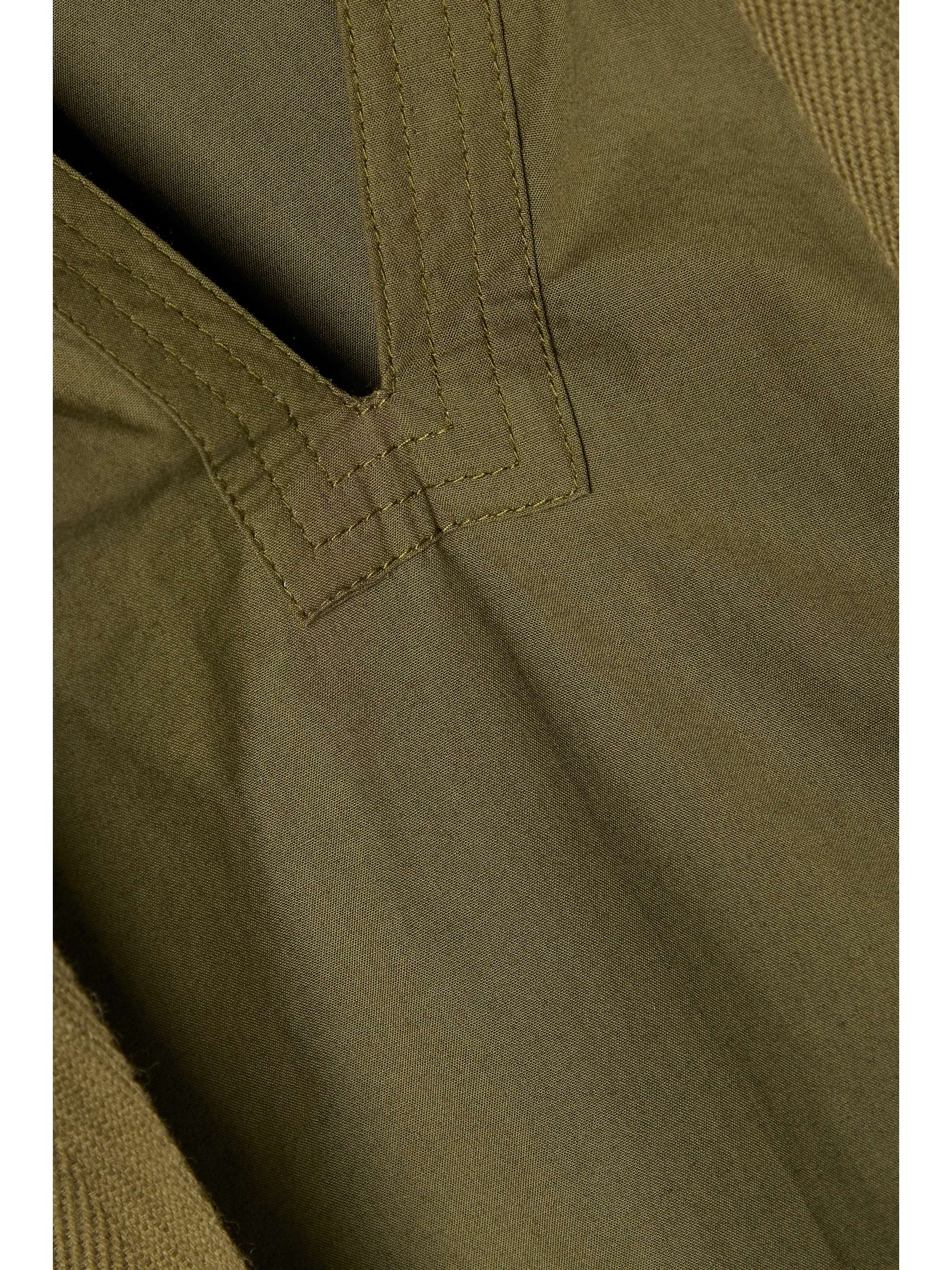ULLA JOHNSON Delaney canvas-trimmed gathered cotton-poplin blouse