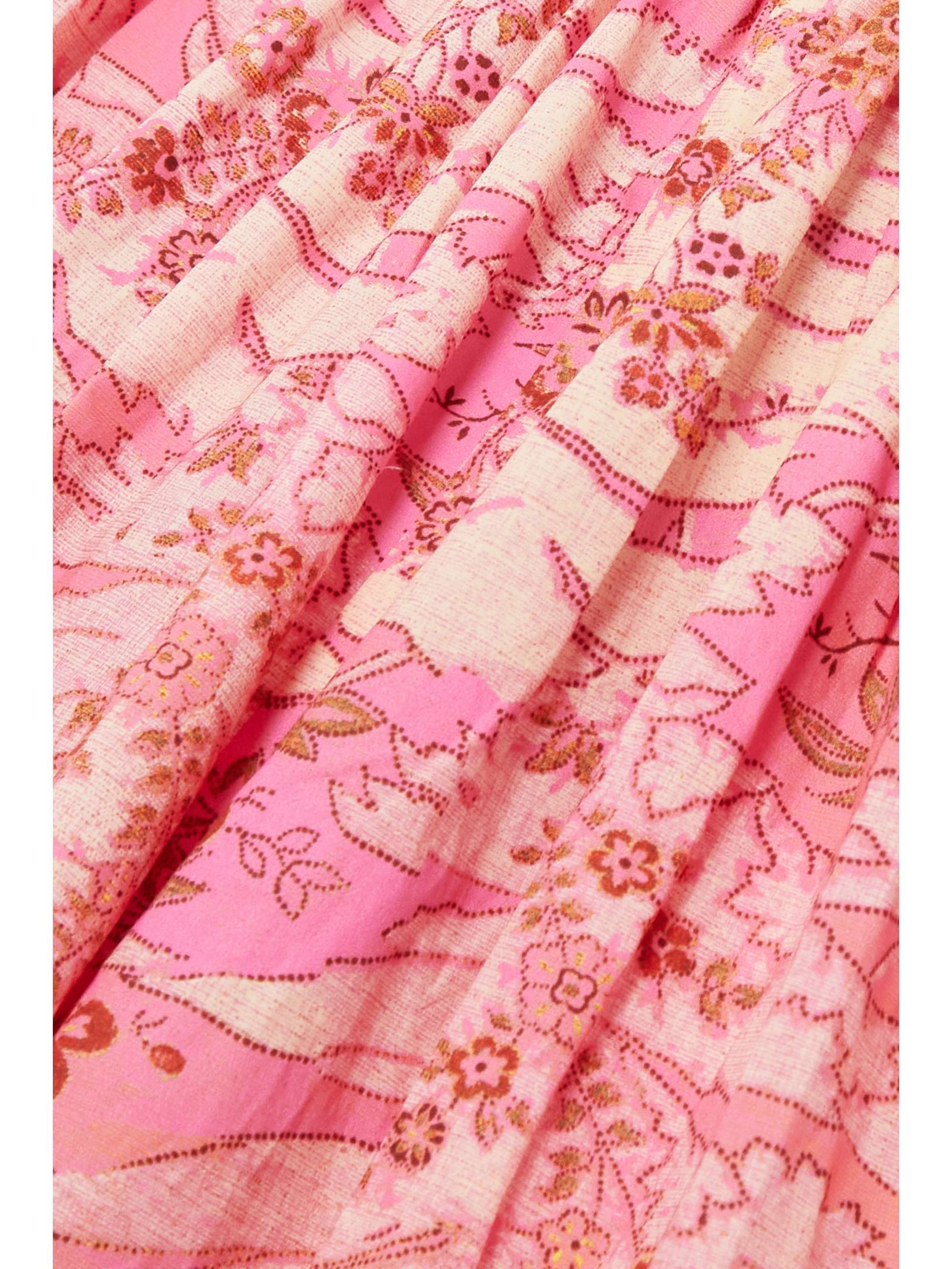 Pink Kaia floral-print cotton-poplin 
