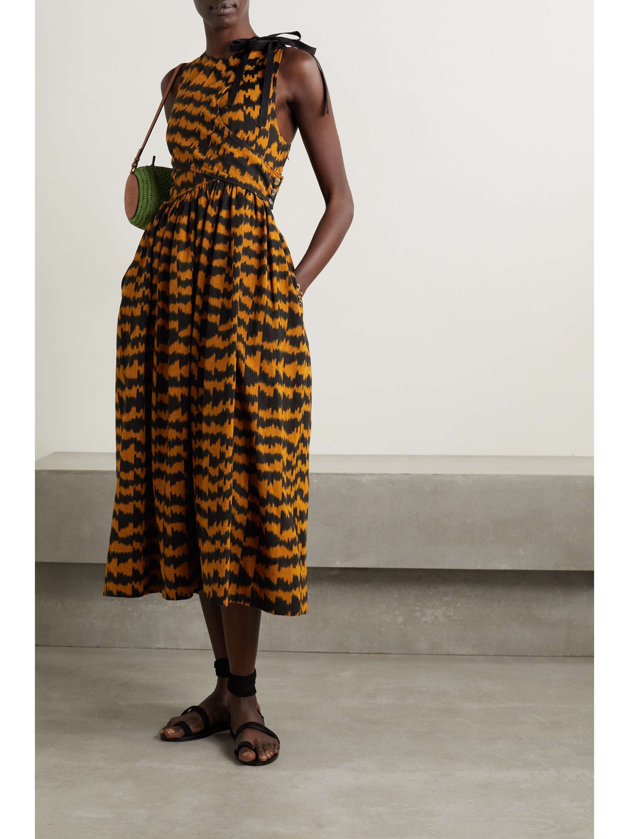 Light brown Klea wrap-effect printed 