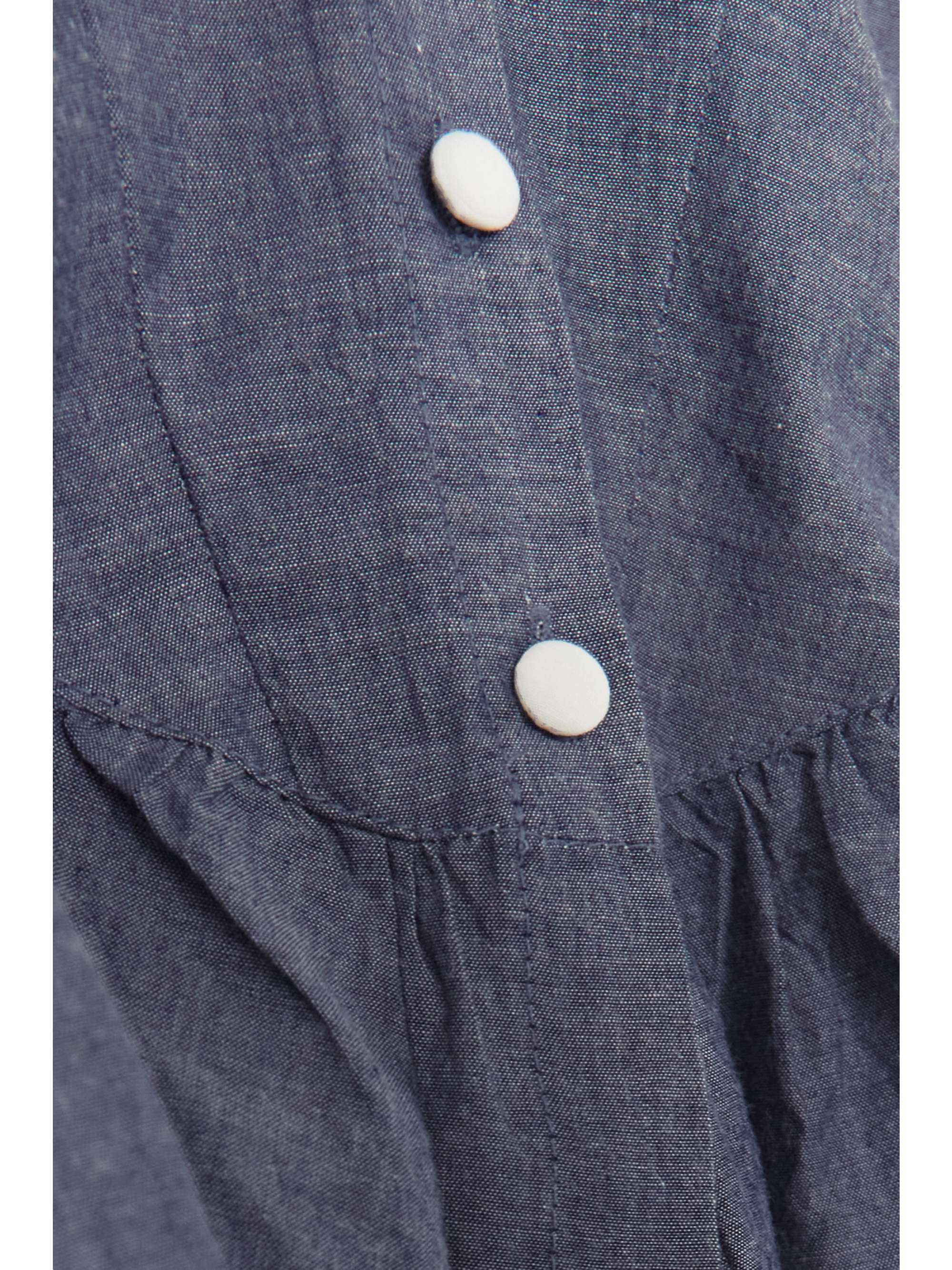 BATSHEVA Grace broderie anglaise-trimmed cotton-chambray blouse