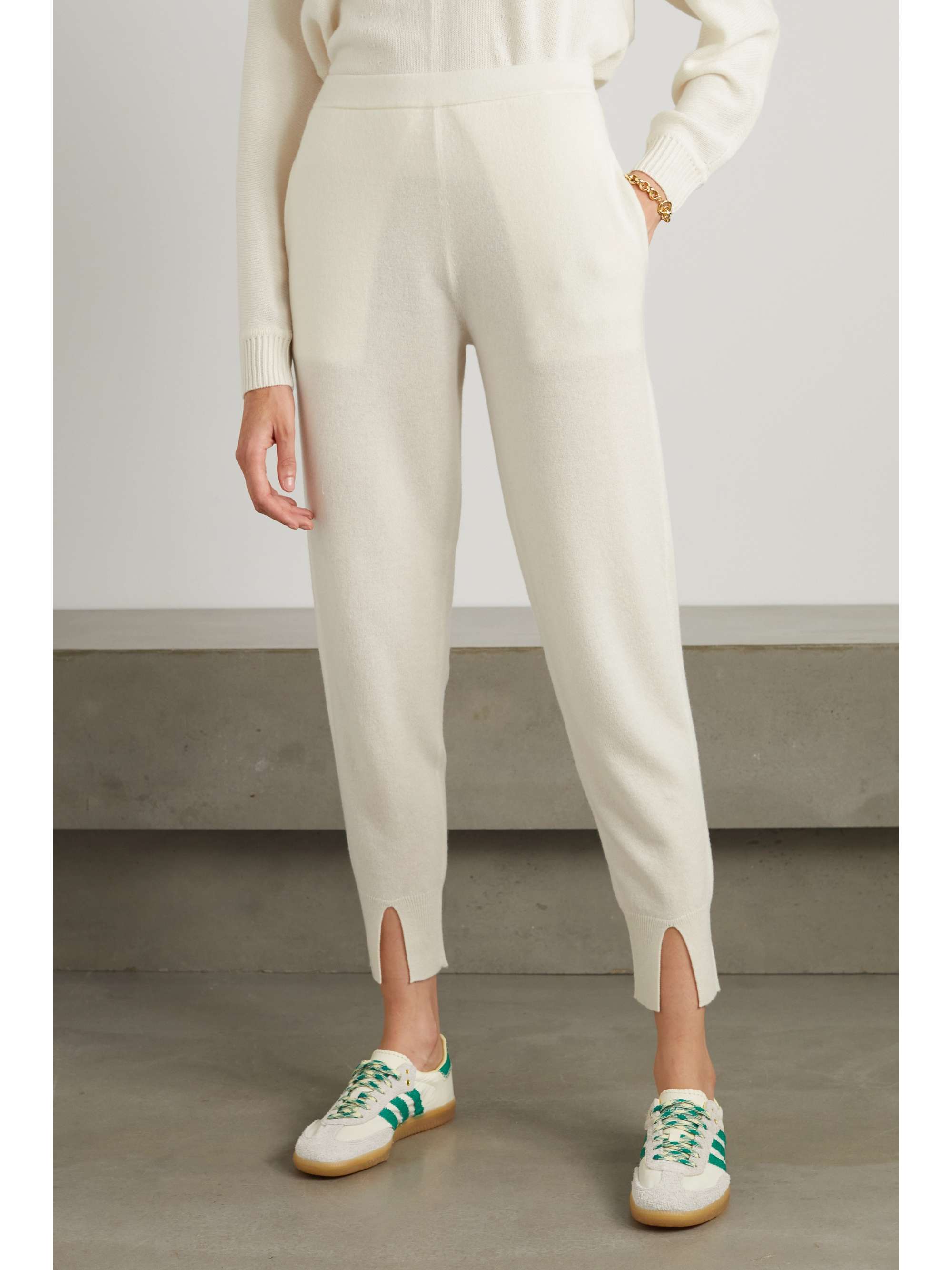 THEORY Cashmere track pants NETAPORTER