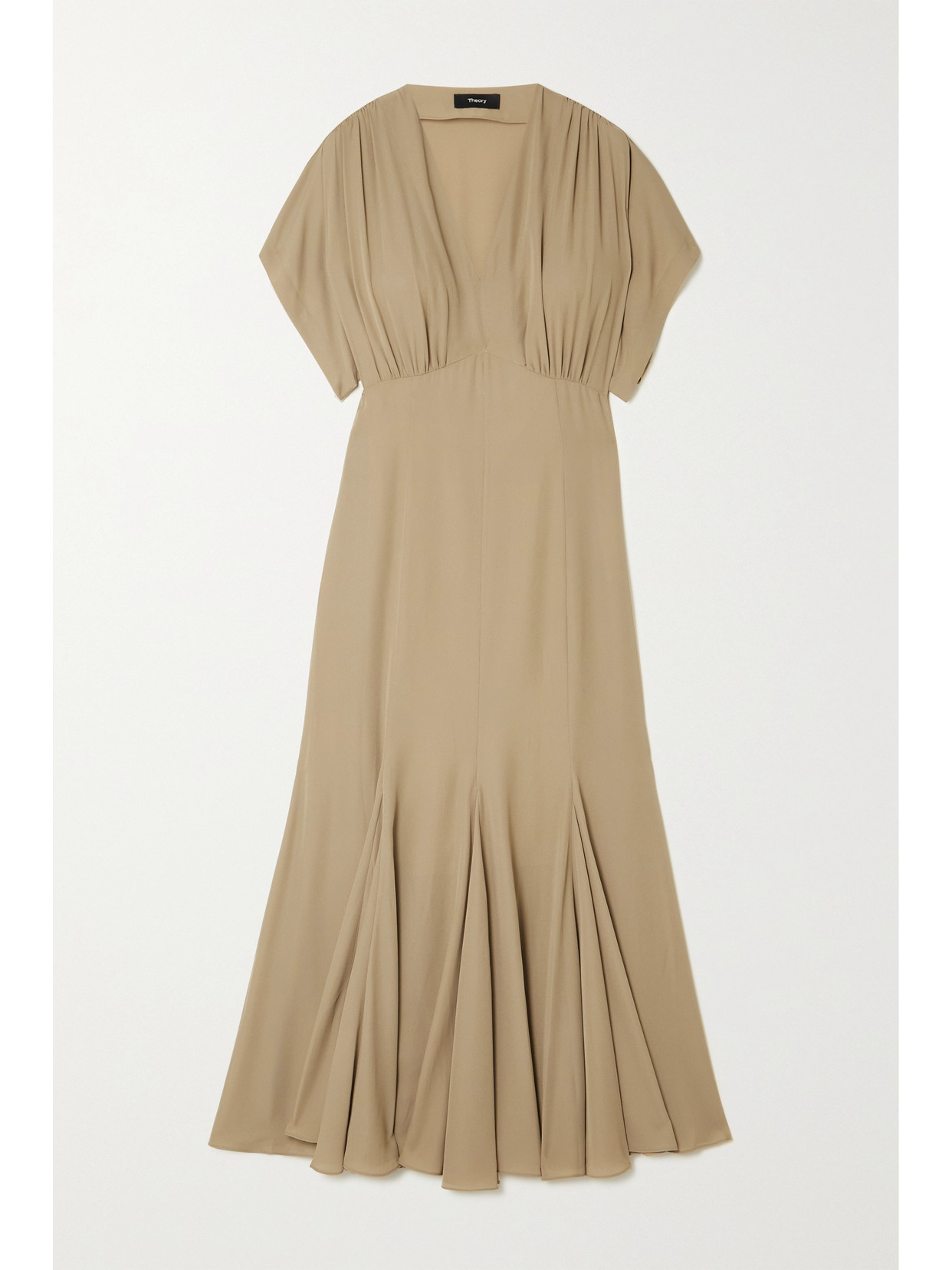 Theory - Draped Recycled Voile Maxi Dress - Beige 22 Awaiting product image