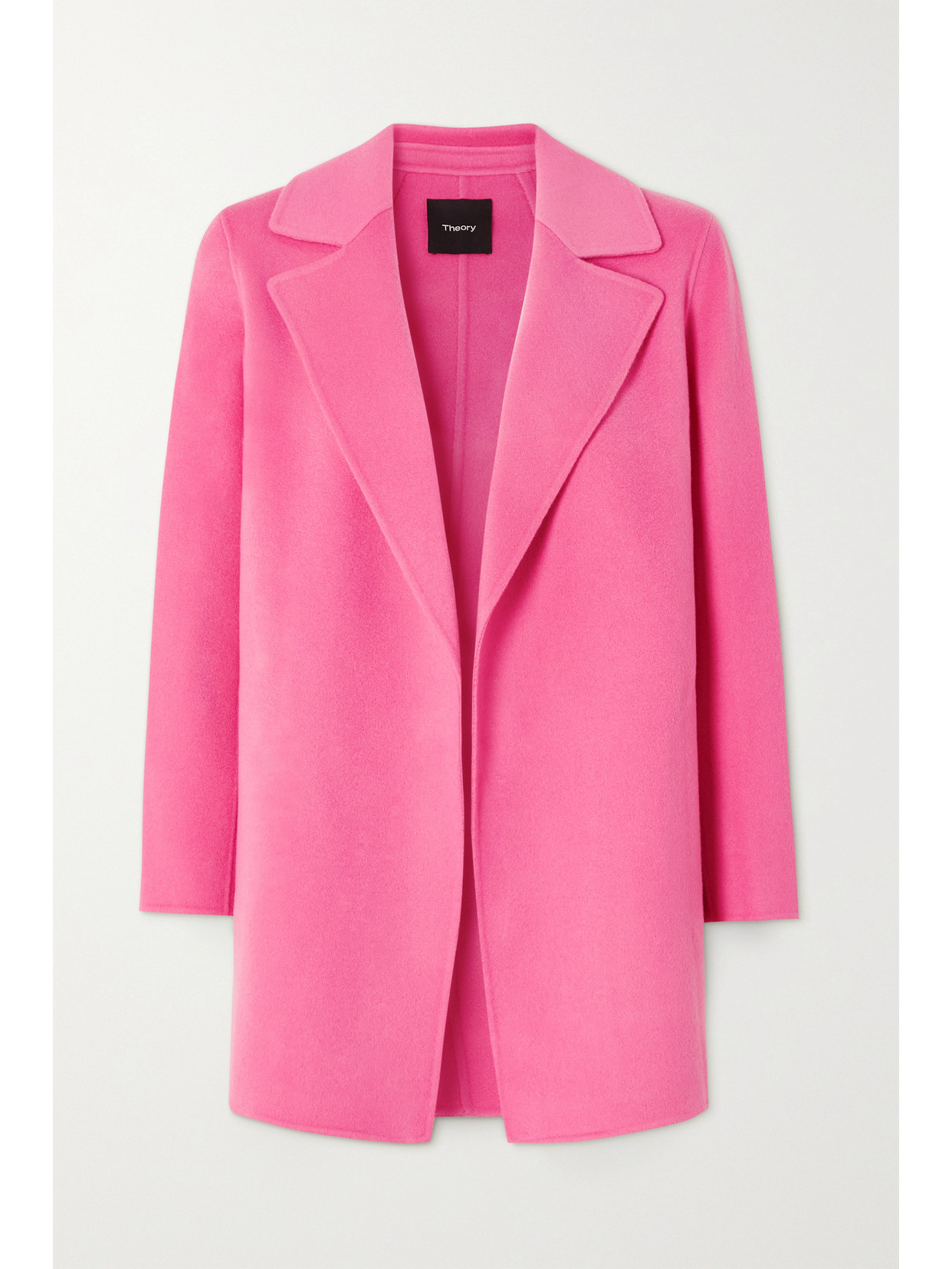 Theory Clairene New Divide Wool-cashmere Jacket In Pink