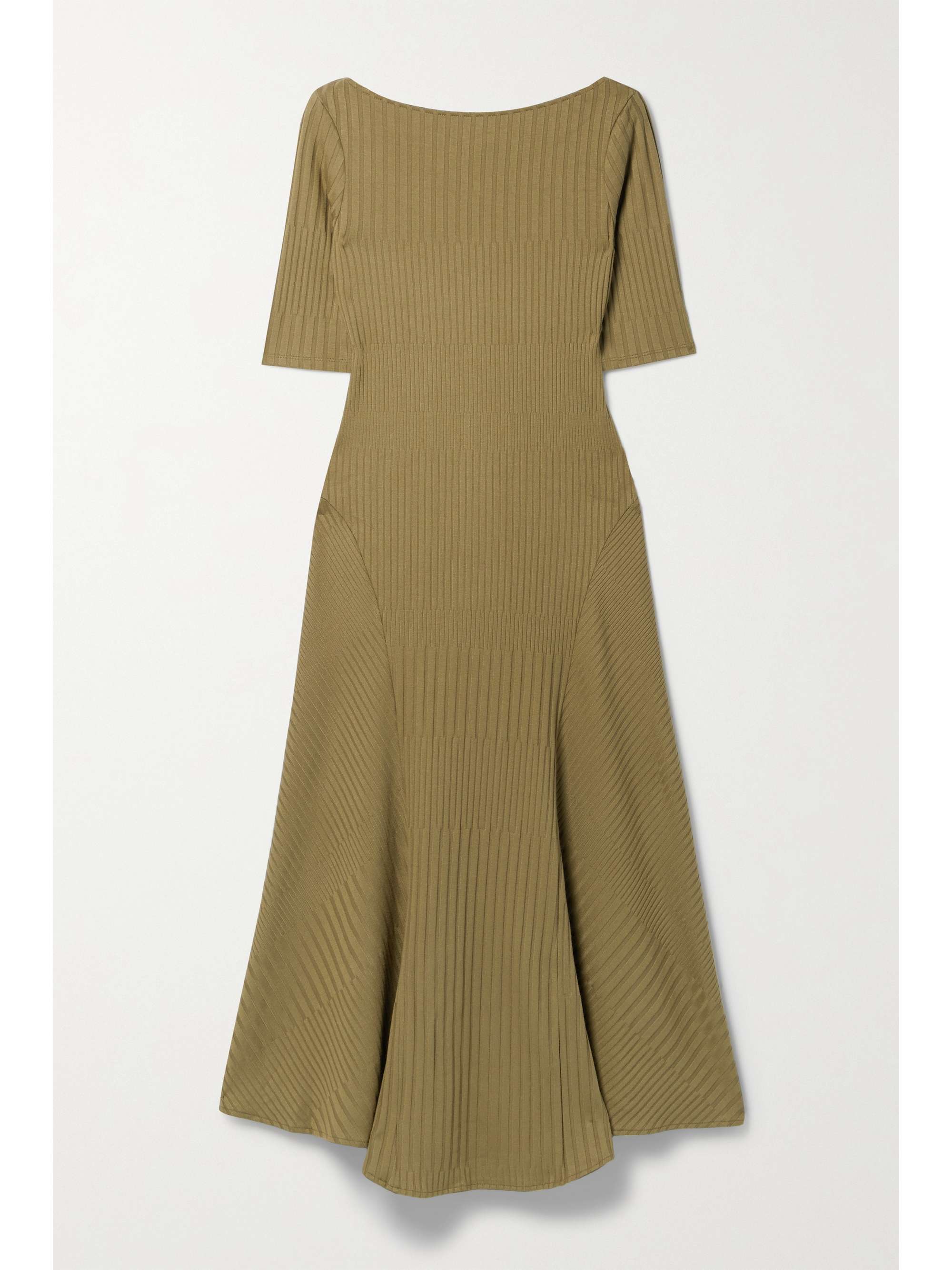 THEORY Ribbed stretchjersey midi dress NETAPORTER