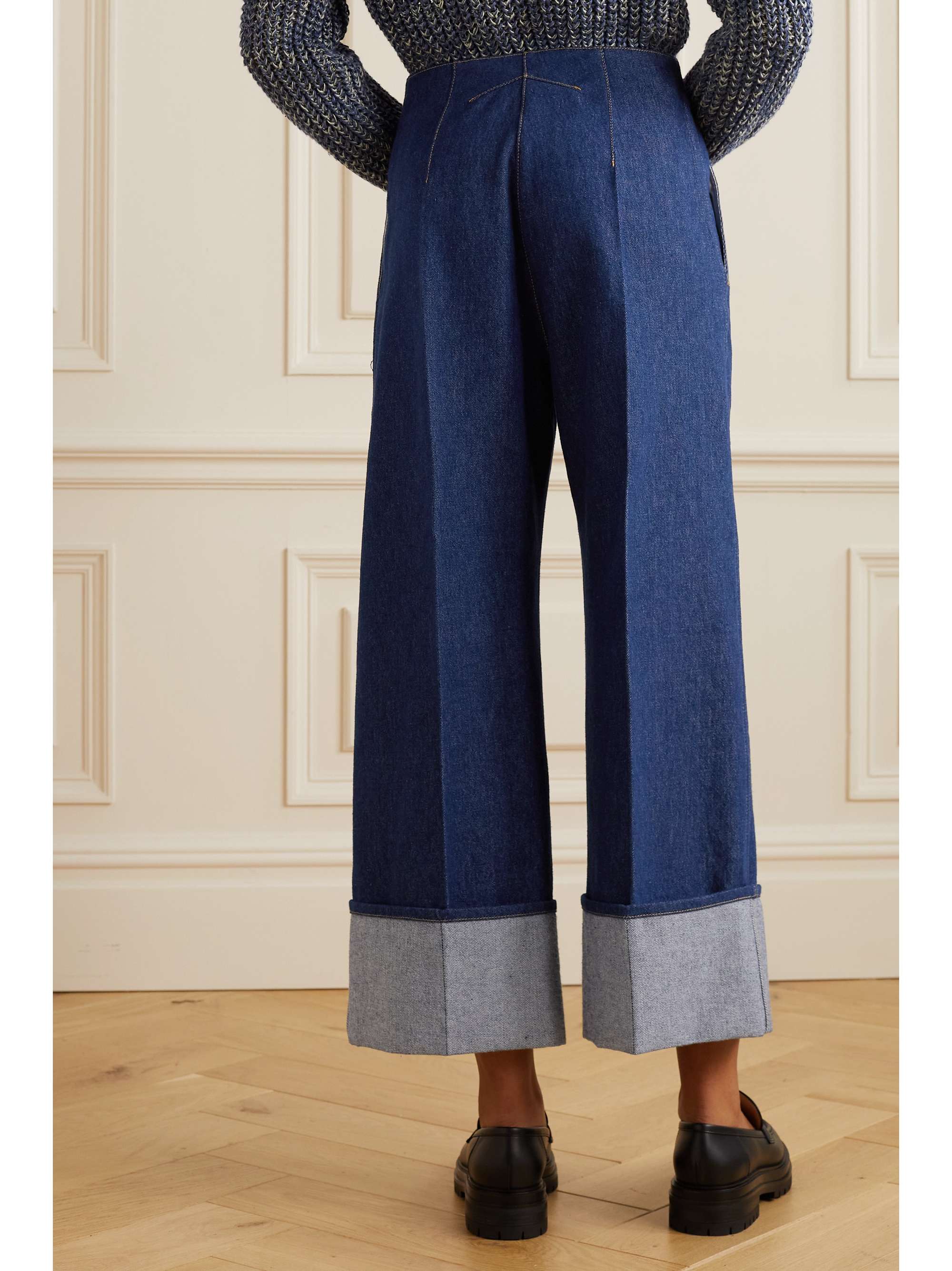 PATOU High-rise wide-leg organic jeans