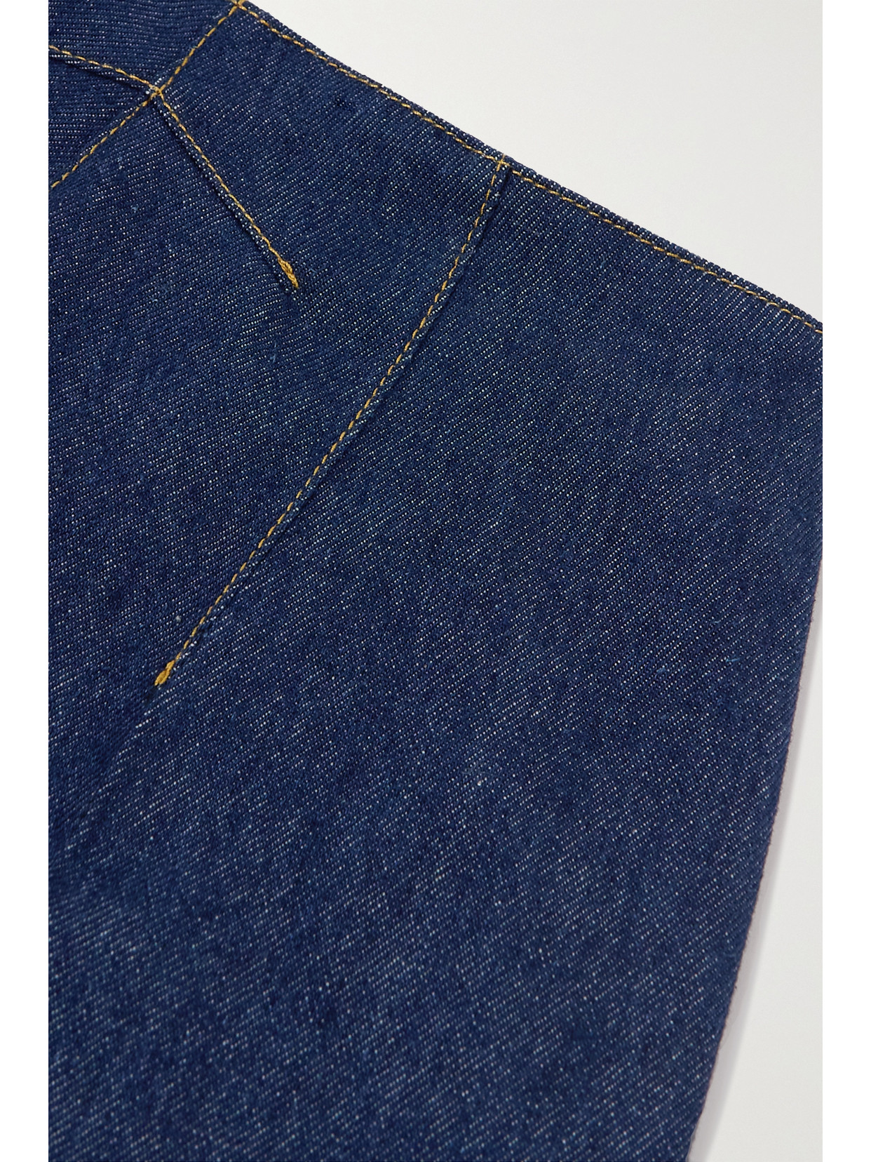 デニム・ジーパン [PATOU]High-rise wide-leg organic jeans Patou High-rise Wide-leg Organic Jeans In Blue | ModeSens