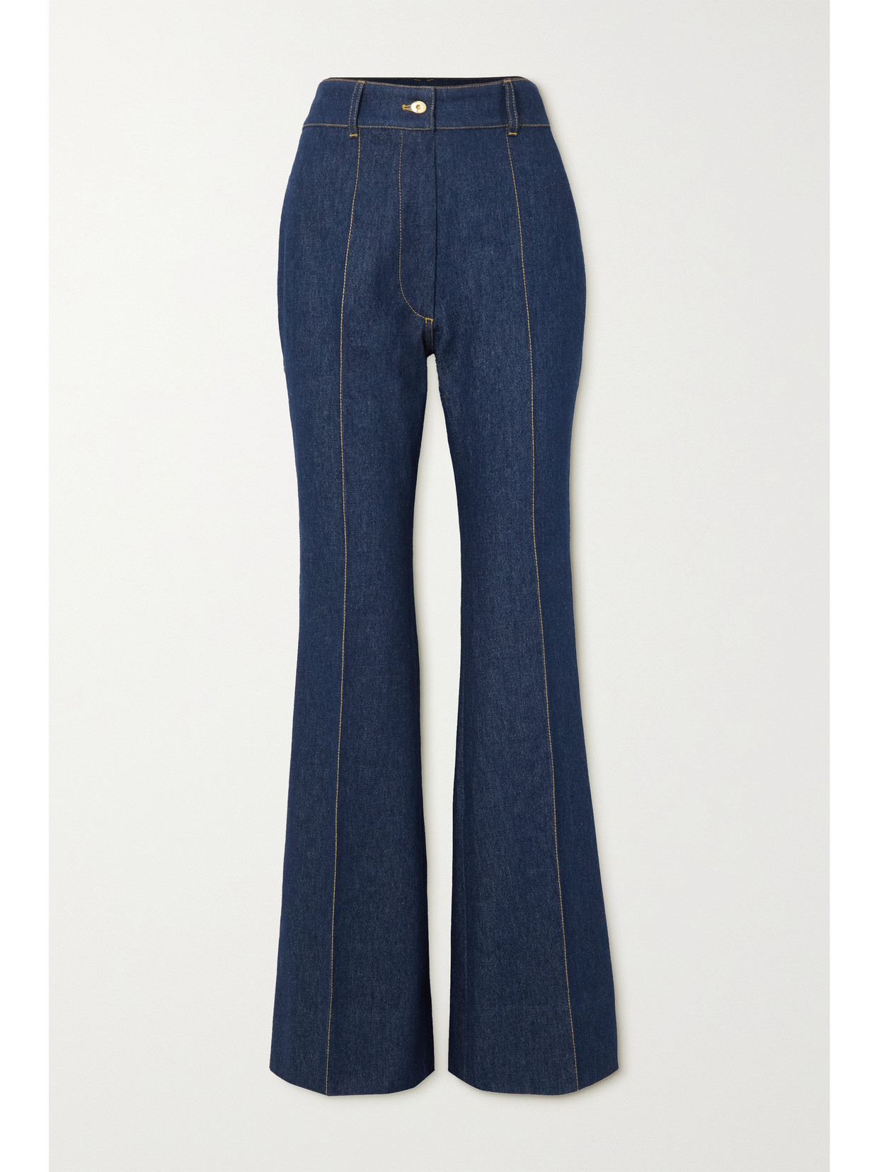 デニム・ジーパン PATOU SS23 FLARE DENIM TROUSERS (TR0300008602D) Patou Flare Denim Trousers Clothing In Blue | ModeSens
