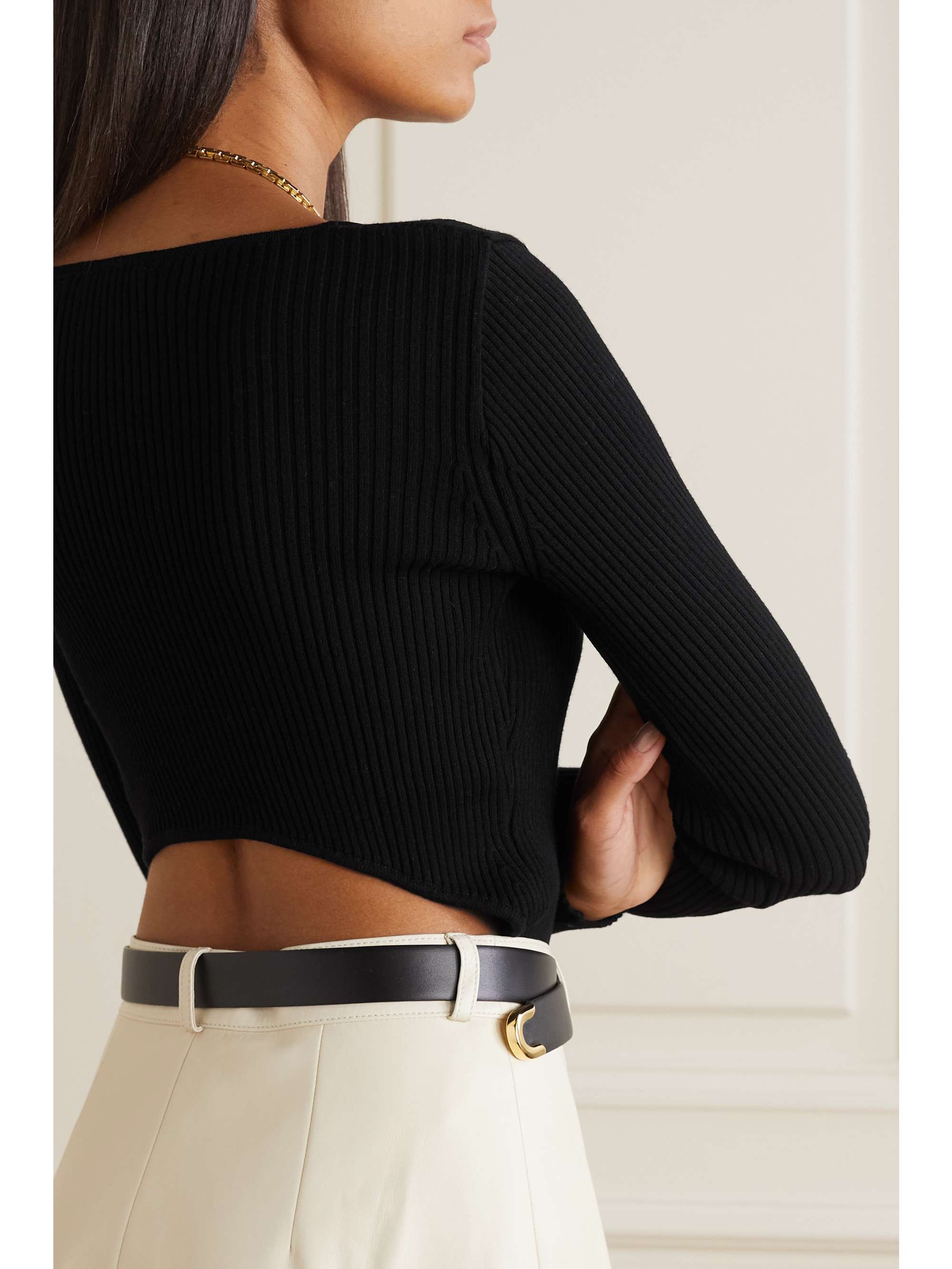 LVIR Openback ribbedknit top NETAPORTER