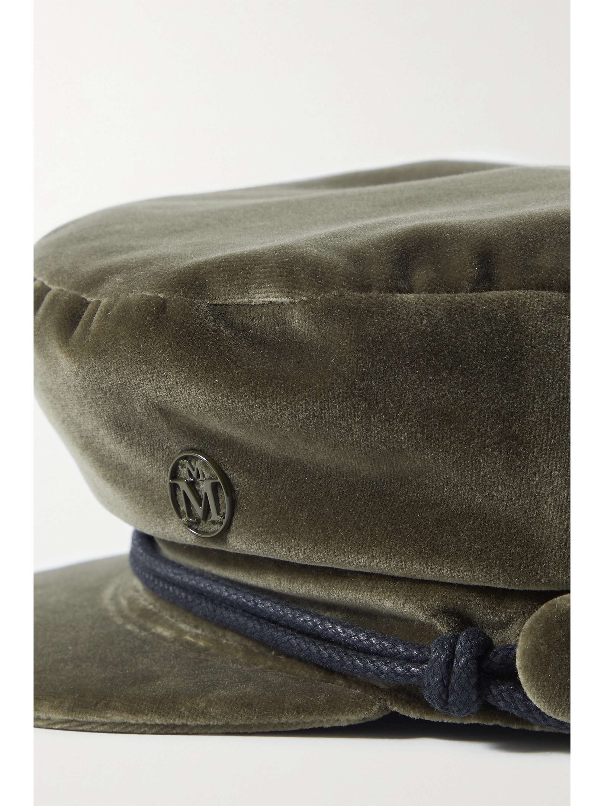 MAISON MICHEL Abby cotton-velvet cap
