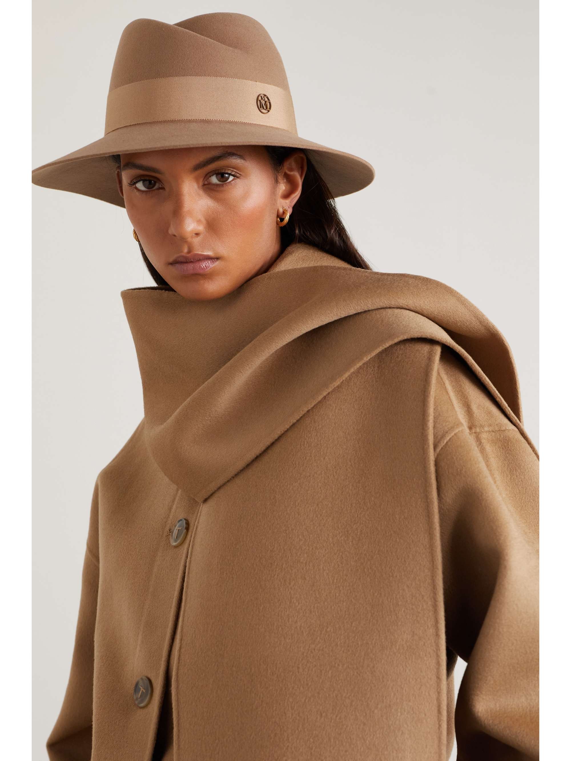 Virginie grosgrain-trimmed wool-felt fedora 日本語版公式通販サイト Maison Michel【Virginie フェドーラハット】 ハット