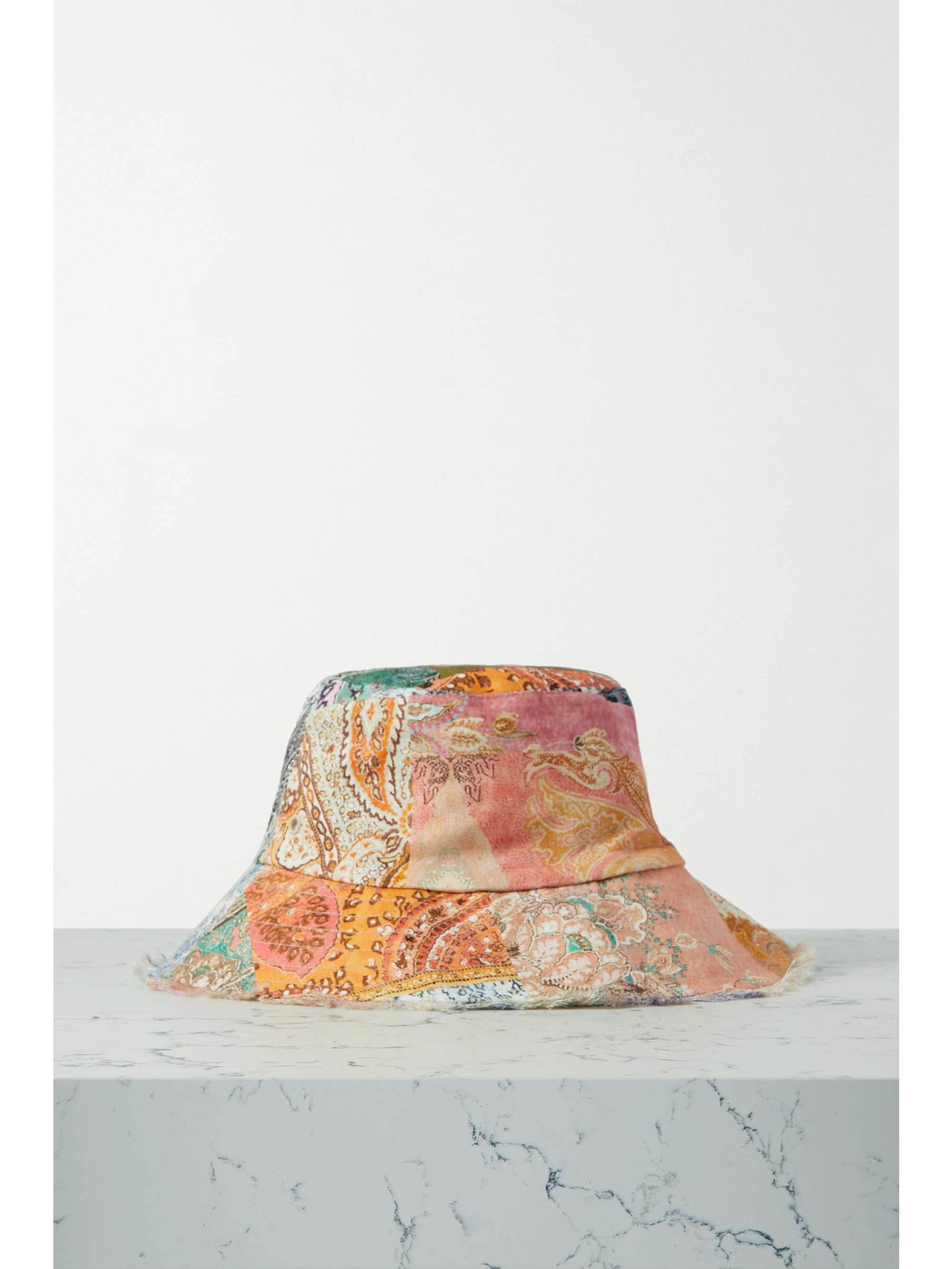 net-a-porter.com | Frayed paisley-print linen bucket hat