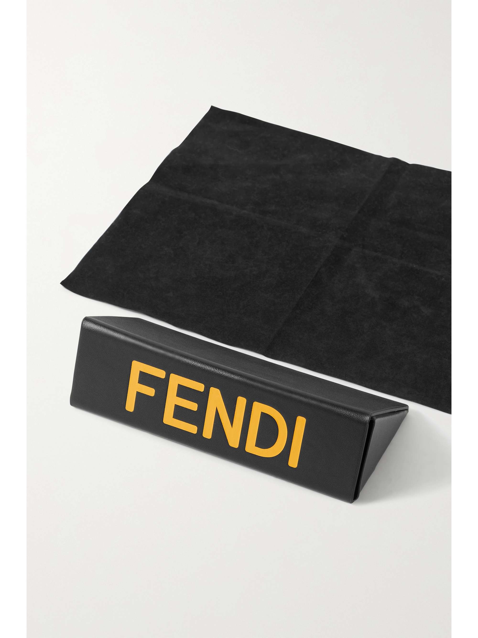 FENDI EYEWEAR O'Lock cat-eye acetate and gold-tone optical glasses
