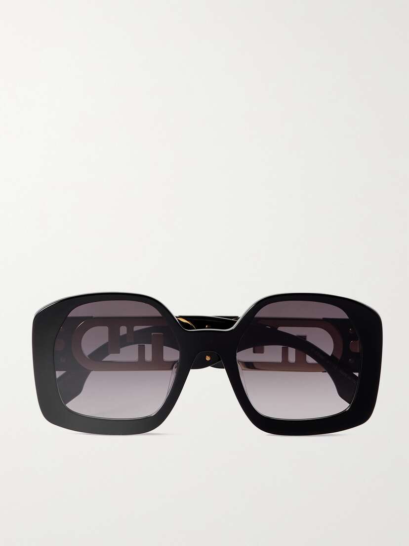 Fendi O'lock Oversized Square-frame Acetate And Gold-tone Sunglasses