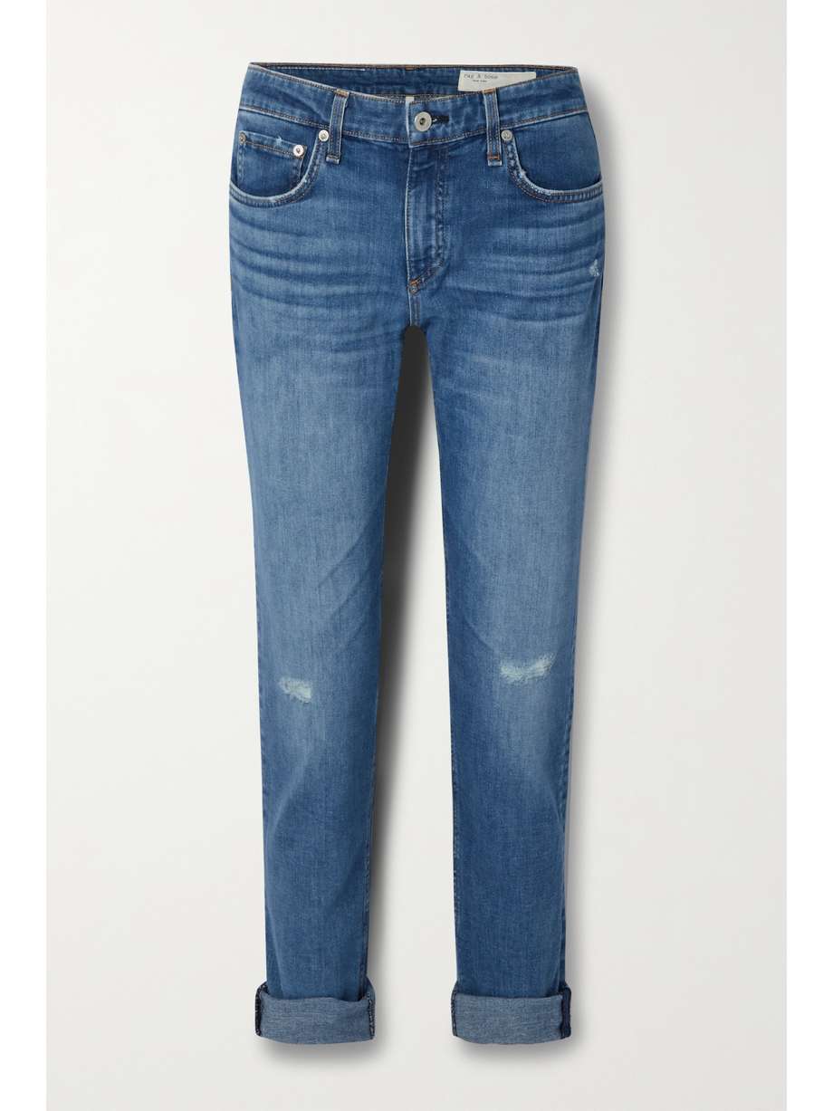 net-a-porter.com | Dre low-rise distressed boyfriend jeans