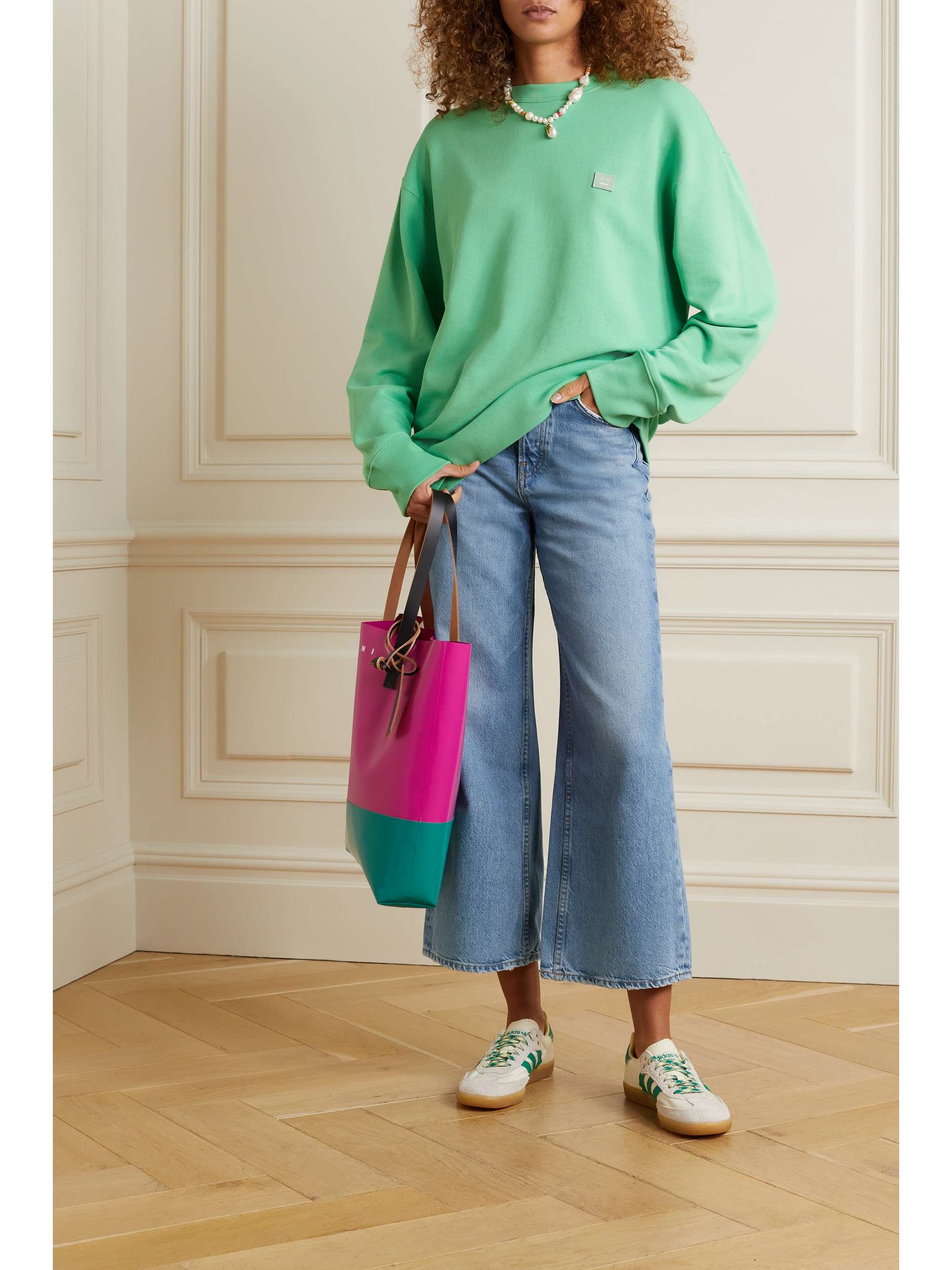 Blue Maya high-rise wide-leg jeans 