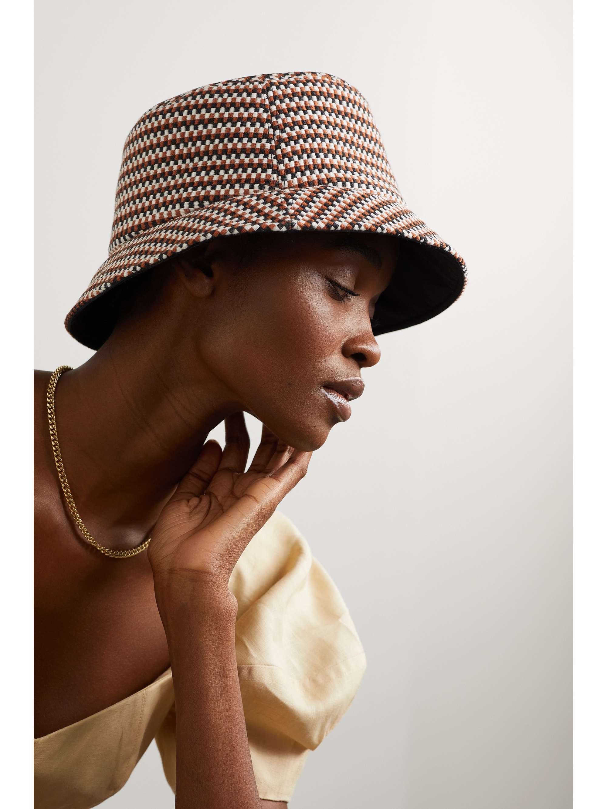 CHLOÉ Meril woven cotton bucket hat