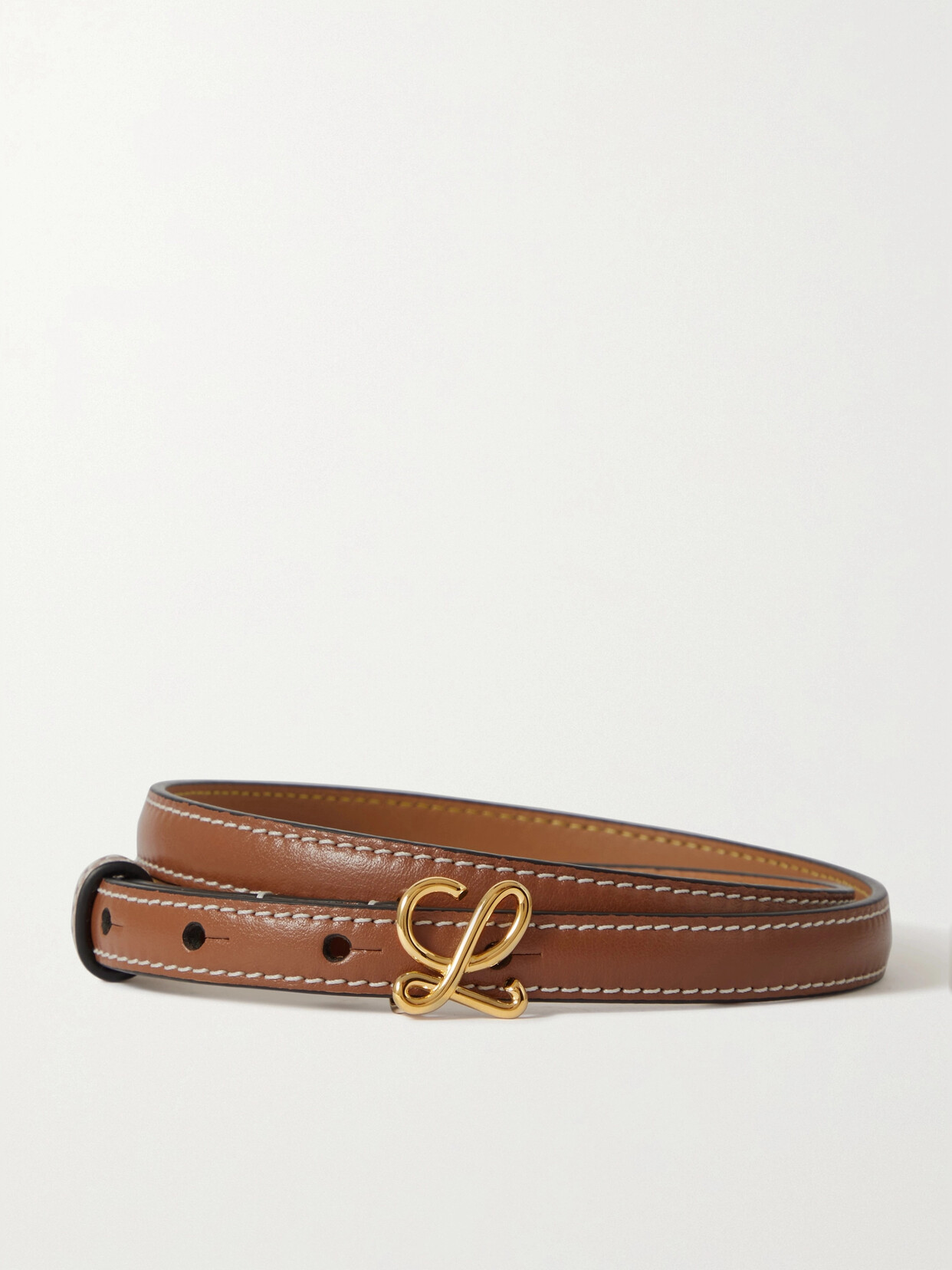 Loewe Leather Waist Belt In Brown