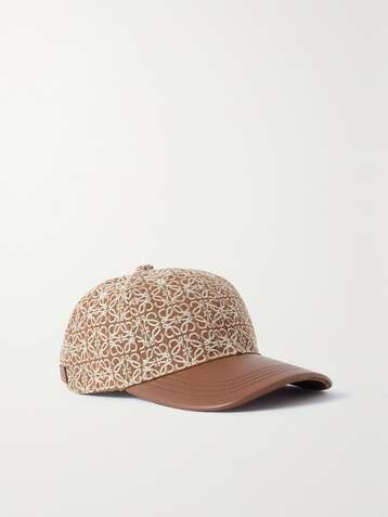 TRIOMHE HAT IN MONOGRAM COTTON - MARRON / CARAMEL