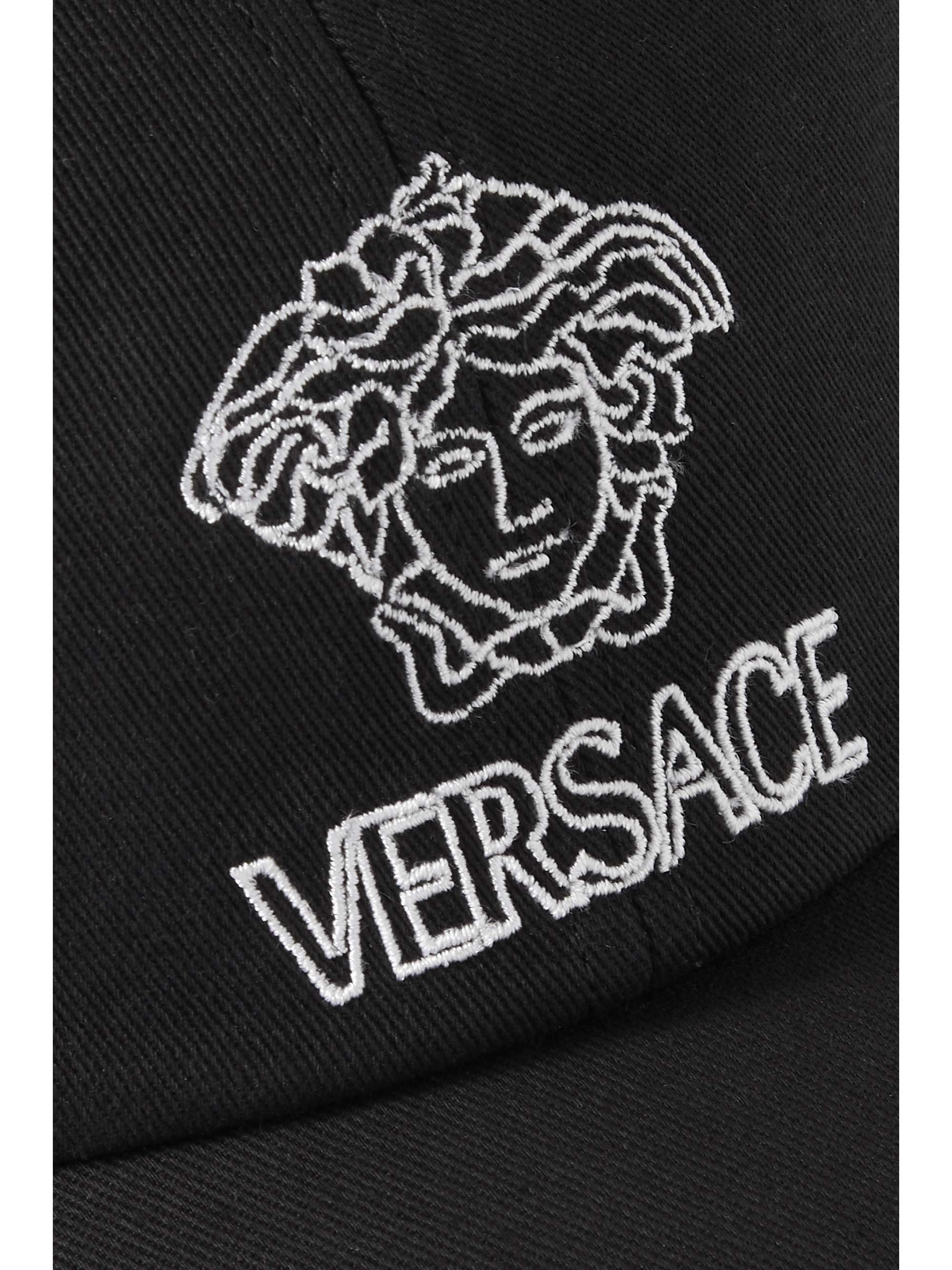 VERSACE Embroidered cotton-twill baseball cap