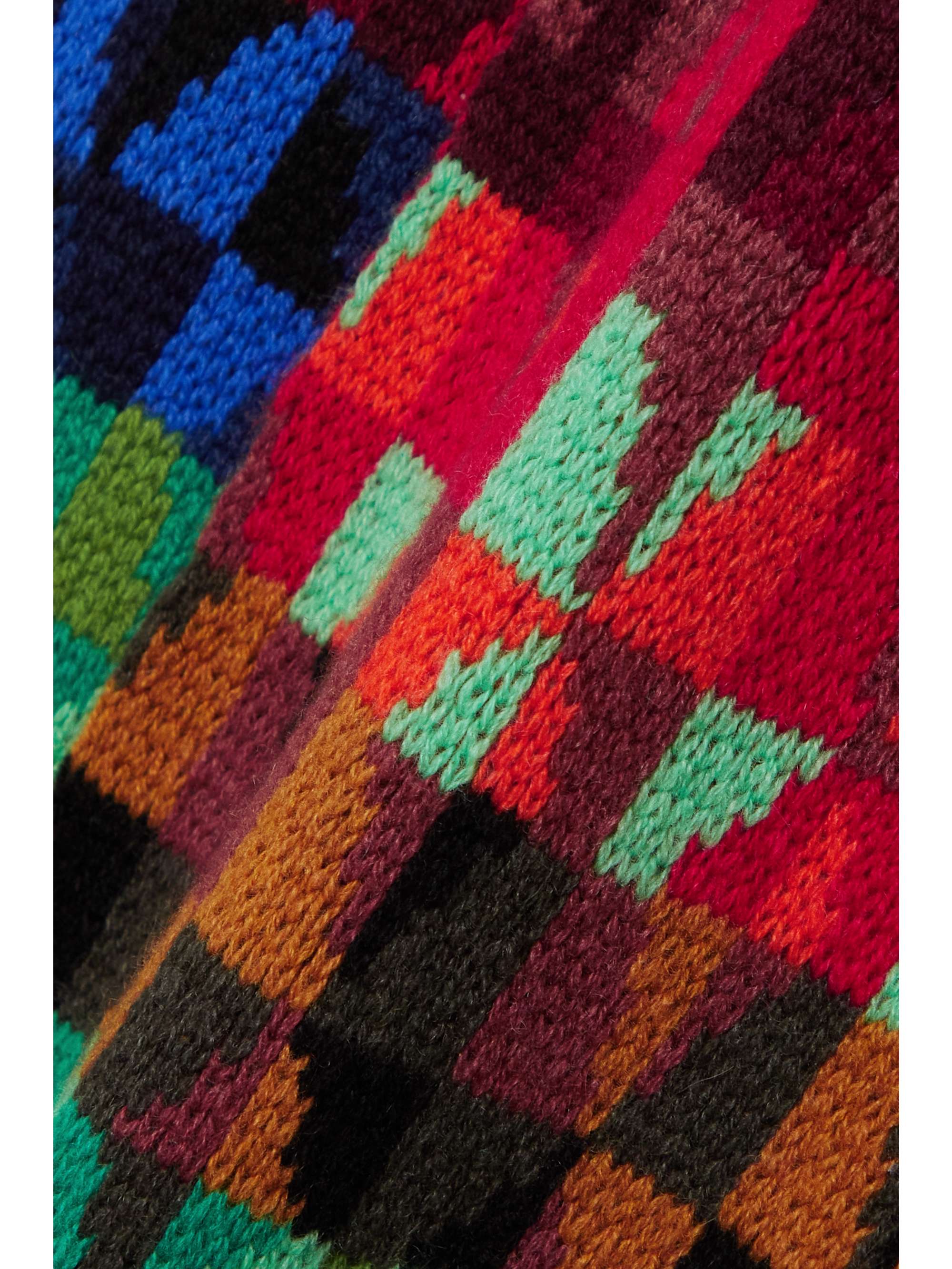 GABRIELA HEARST Fringed intarsia cashmere scarf