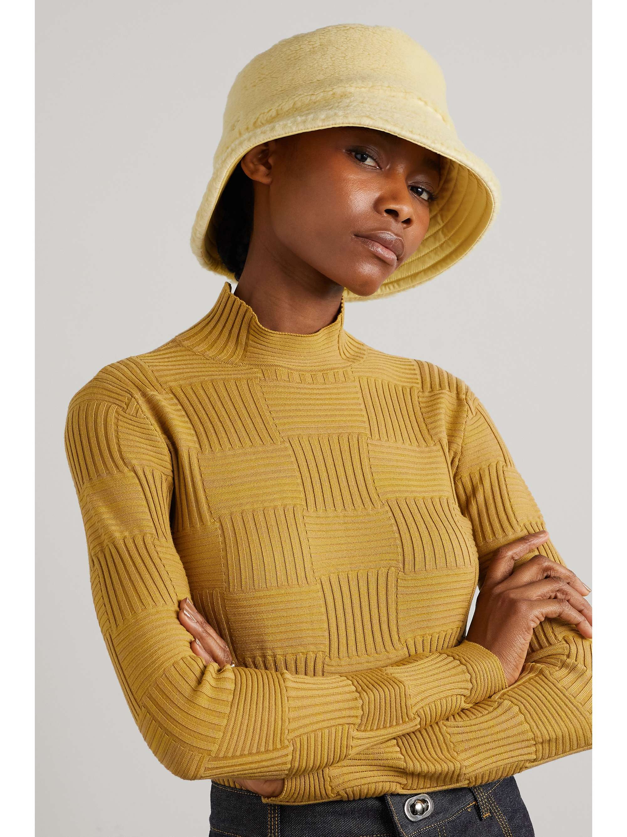LORO PIANA Zita reversible cashmere and silk-blend bucket hat