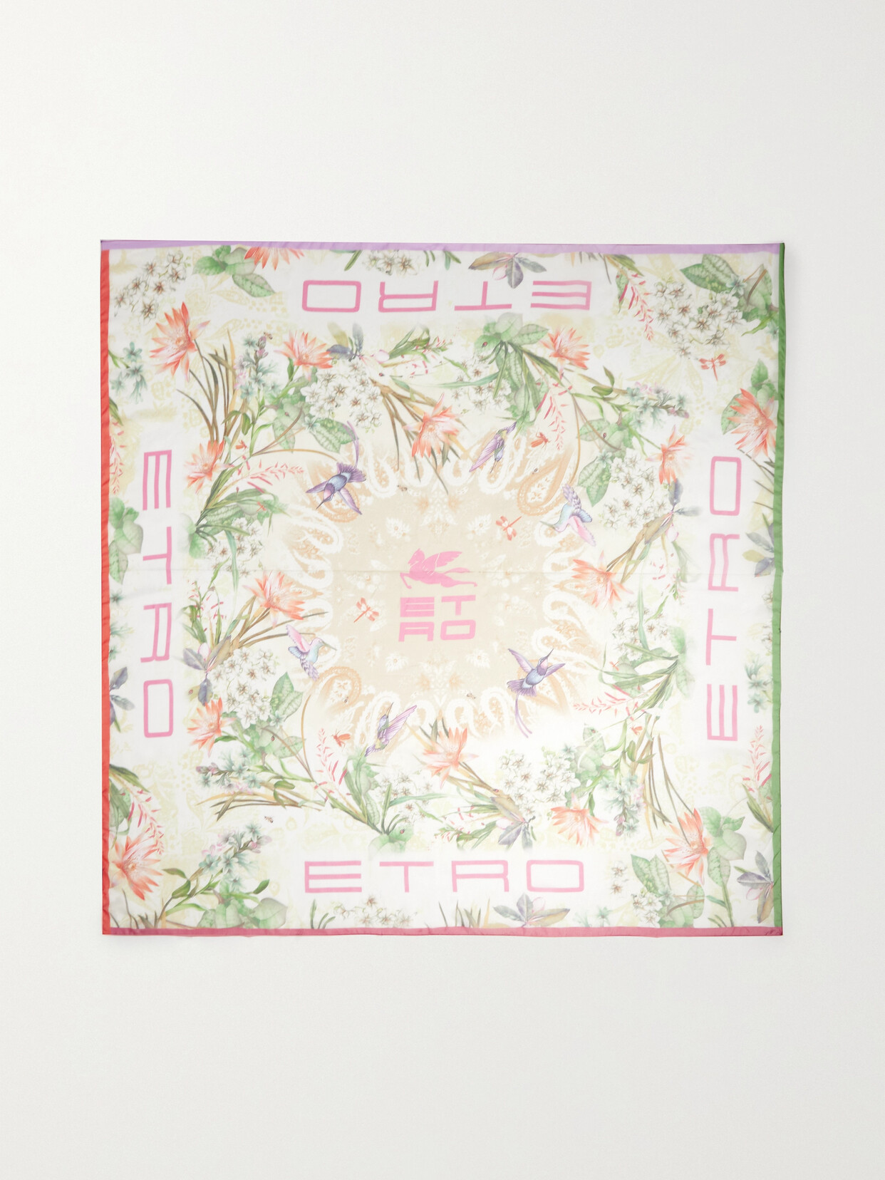 Shop Etro Bombay Printed Silk-chiffon Scarf In Neutrals