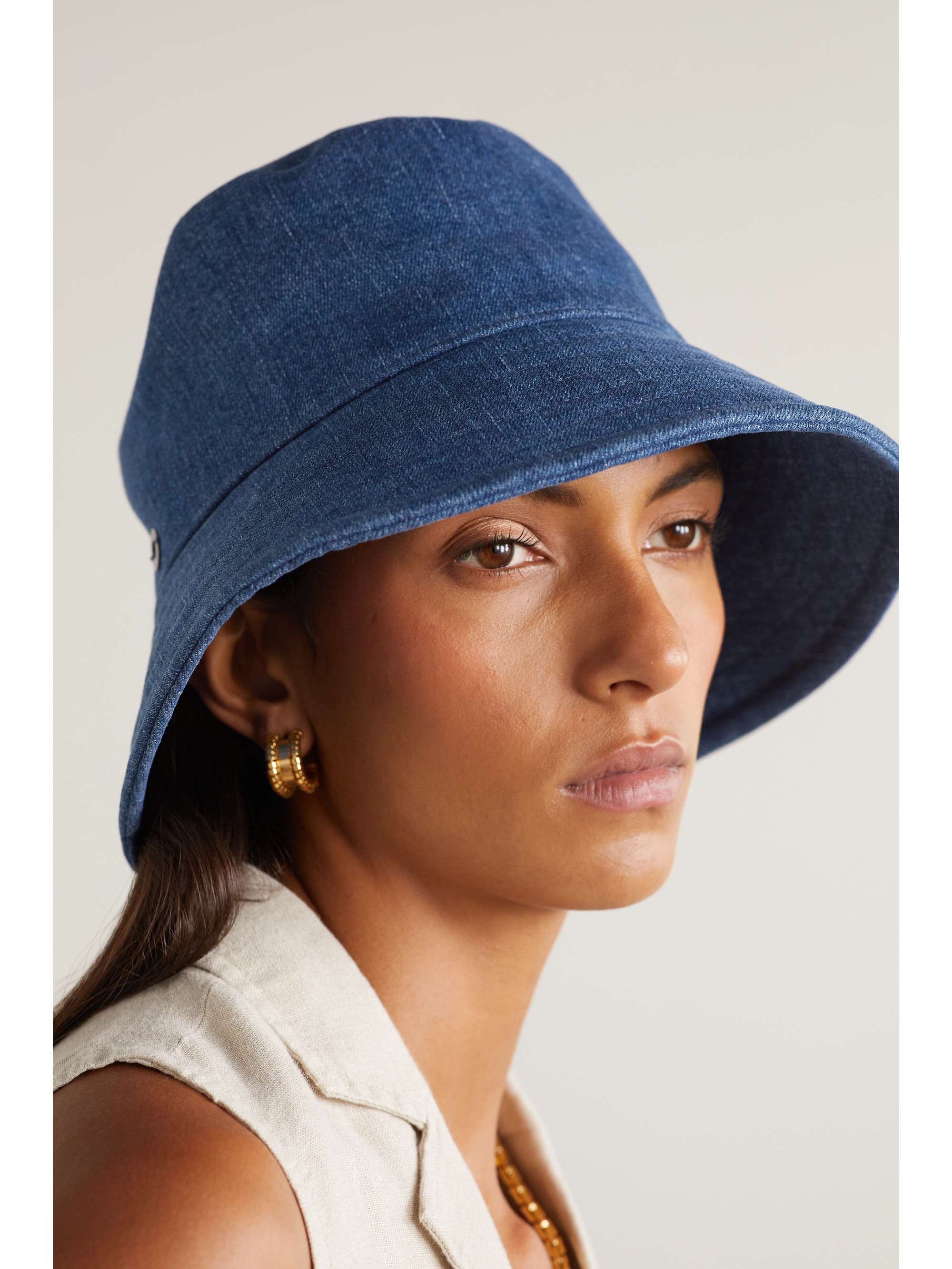 denim bucket cap