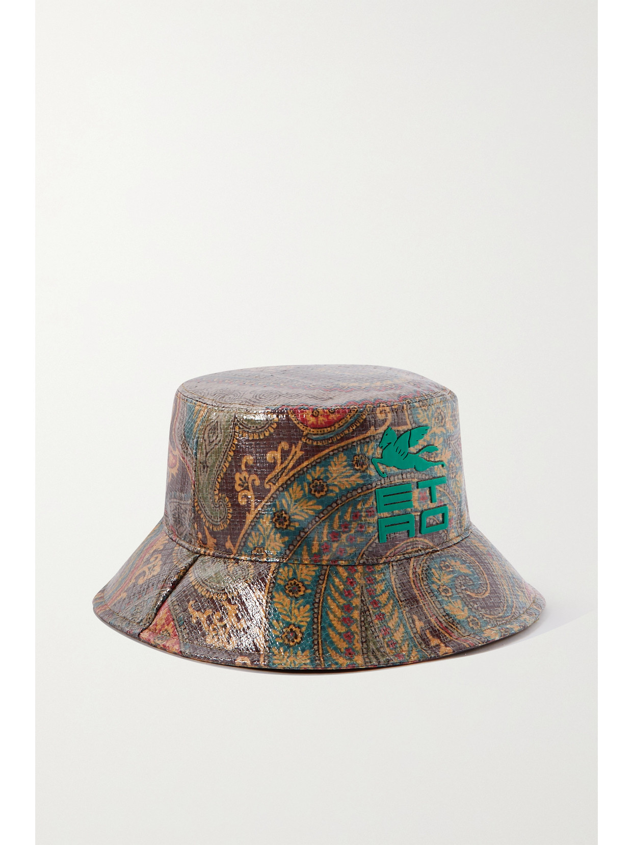 Etro Appliquéd Paisley-print Shell Bucket Hat - Burgundy