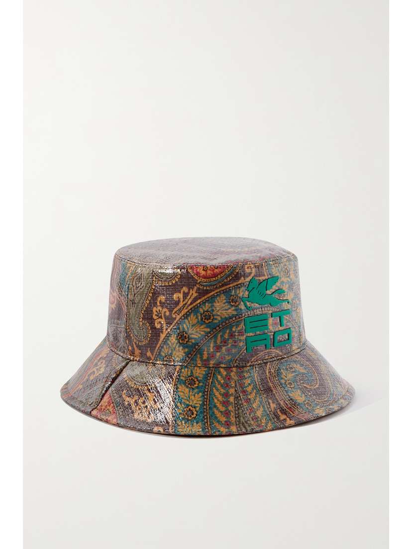 Etro Appliquéd Paisley-print Shell Bucket Hat