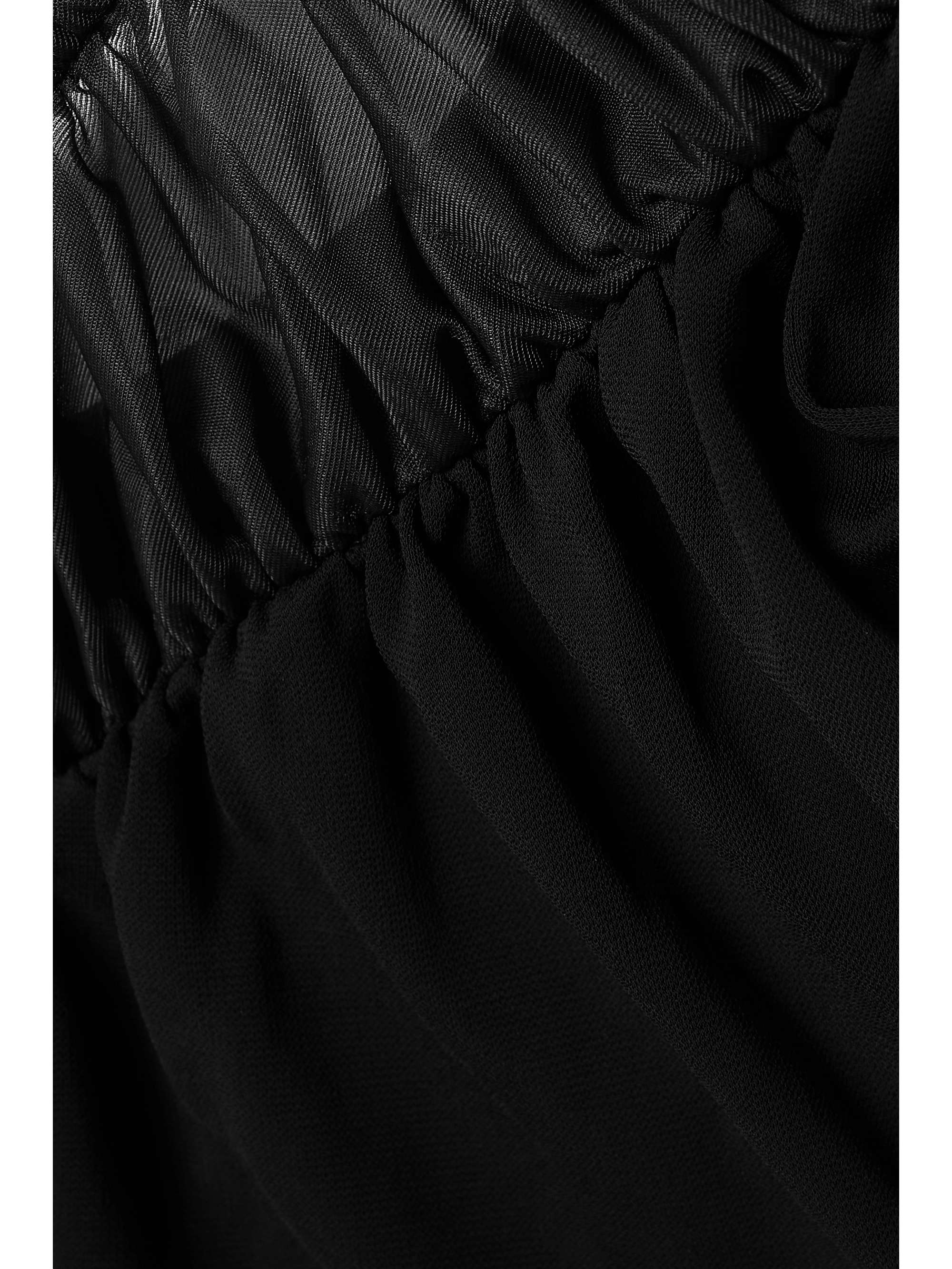 MUGLER Asymmetric cutout tulle-trimmed stretch-jersey mini dress