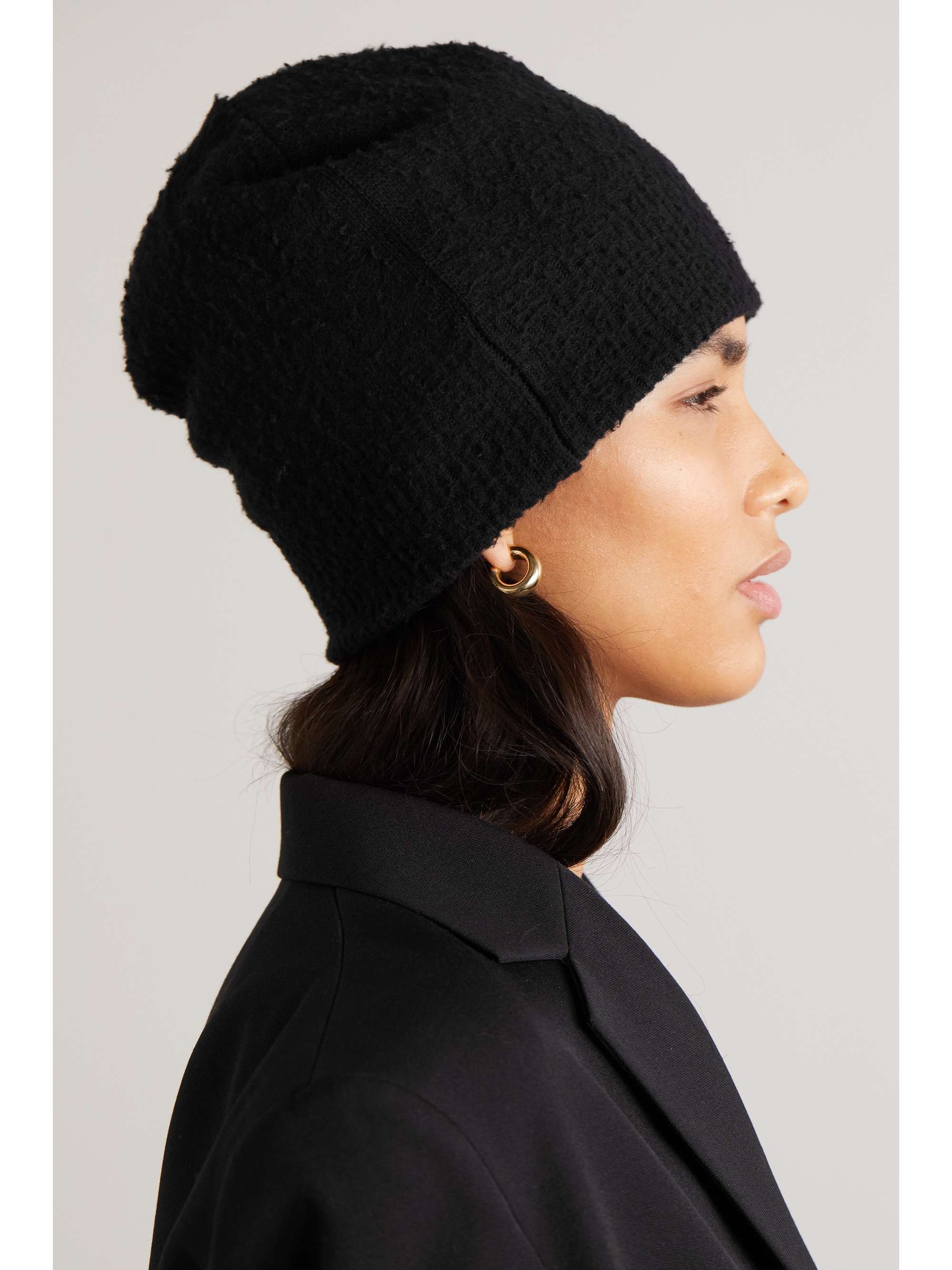 THE ROW Nidhi brushed wool and cashmere-blend beanie