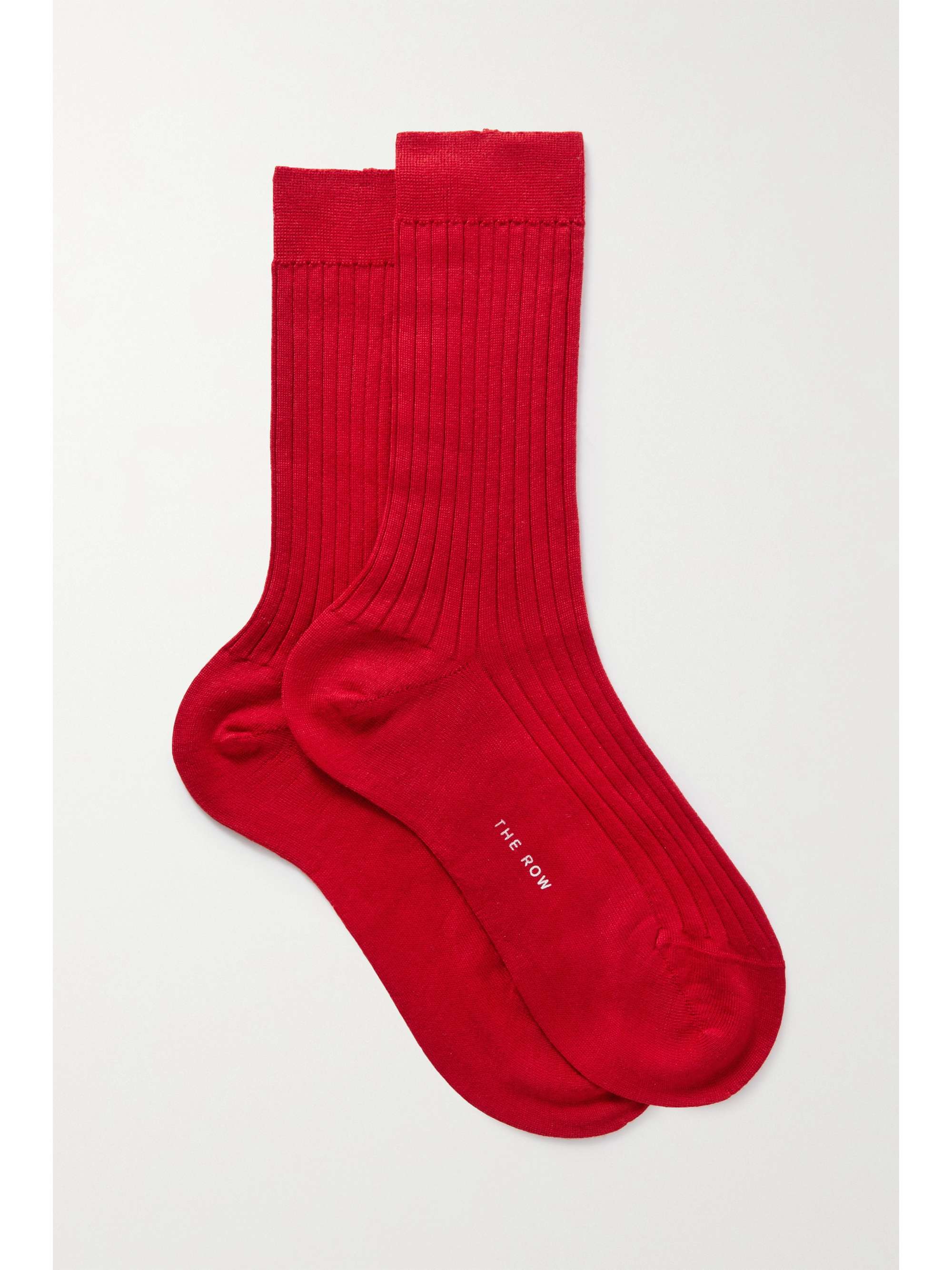 Red Autho ribbed cashmere and silk 