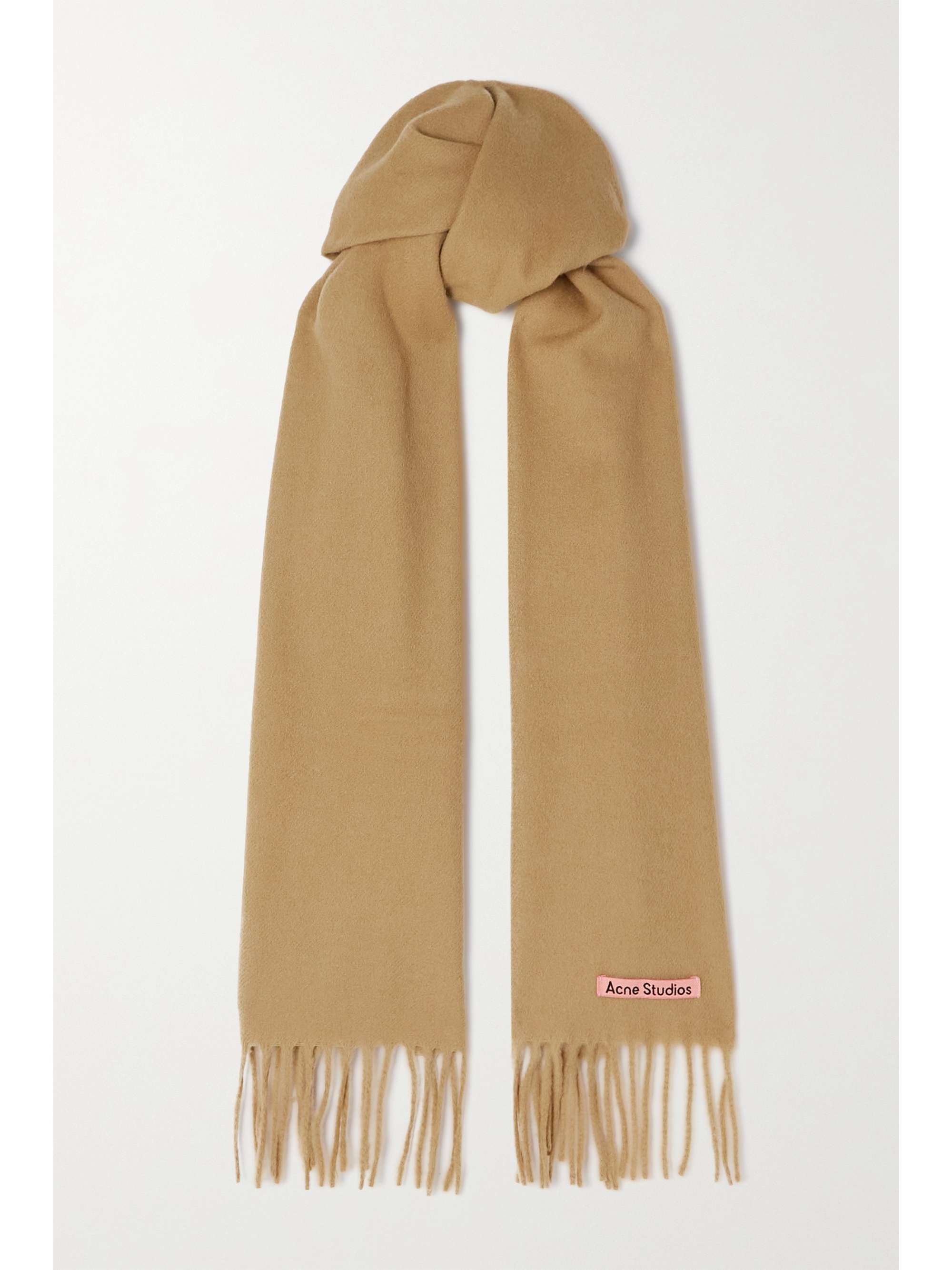 Acne Studios - Fringed Wool Scarf - Brown - One Size - Net A Porter