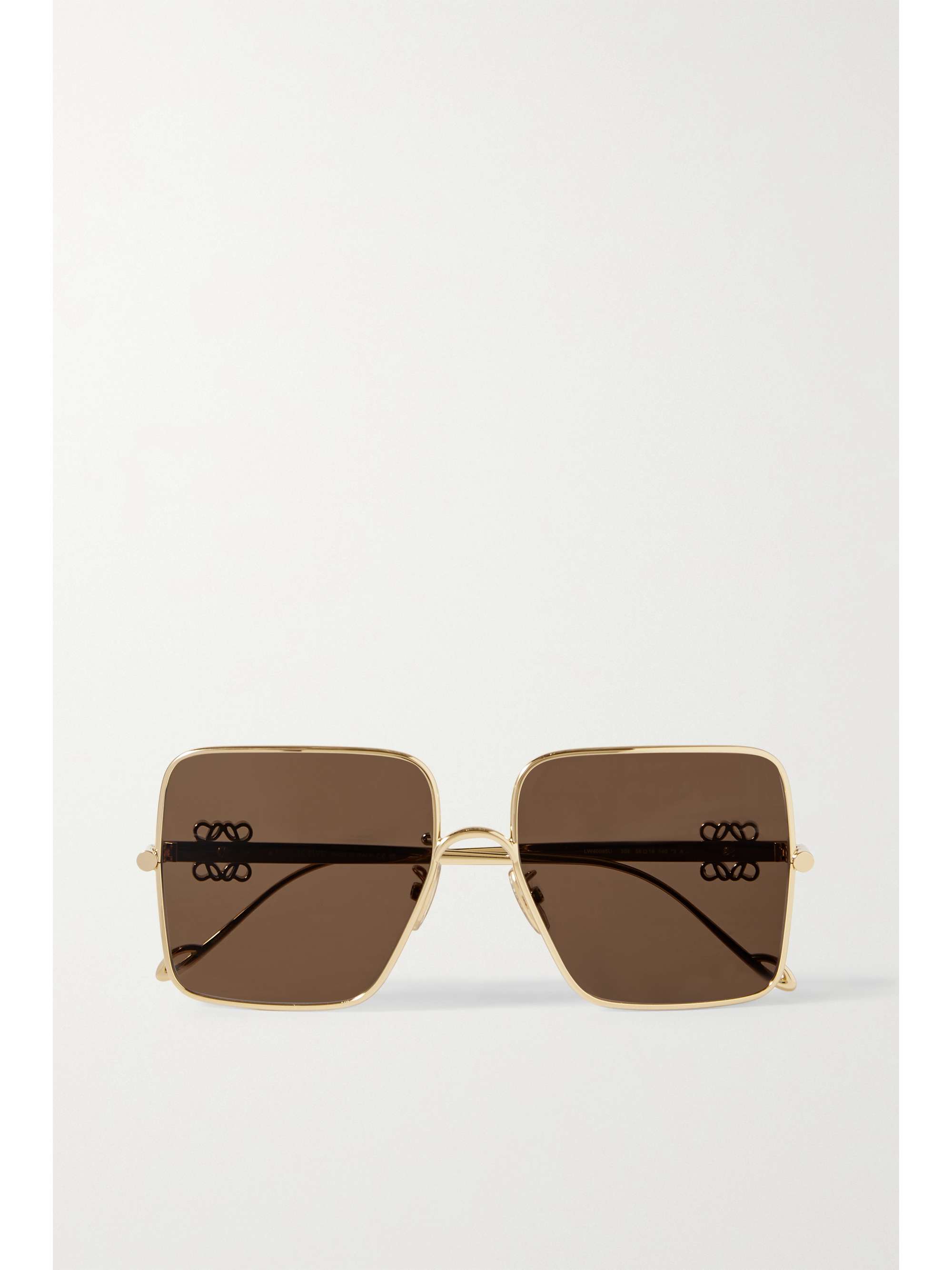 Square-frame gold-tone sunglasses