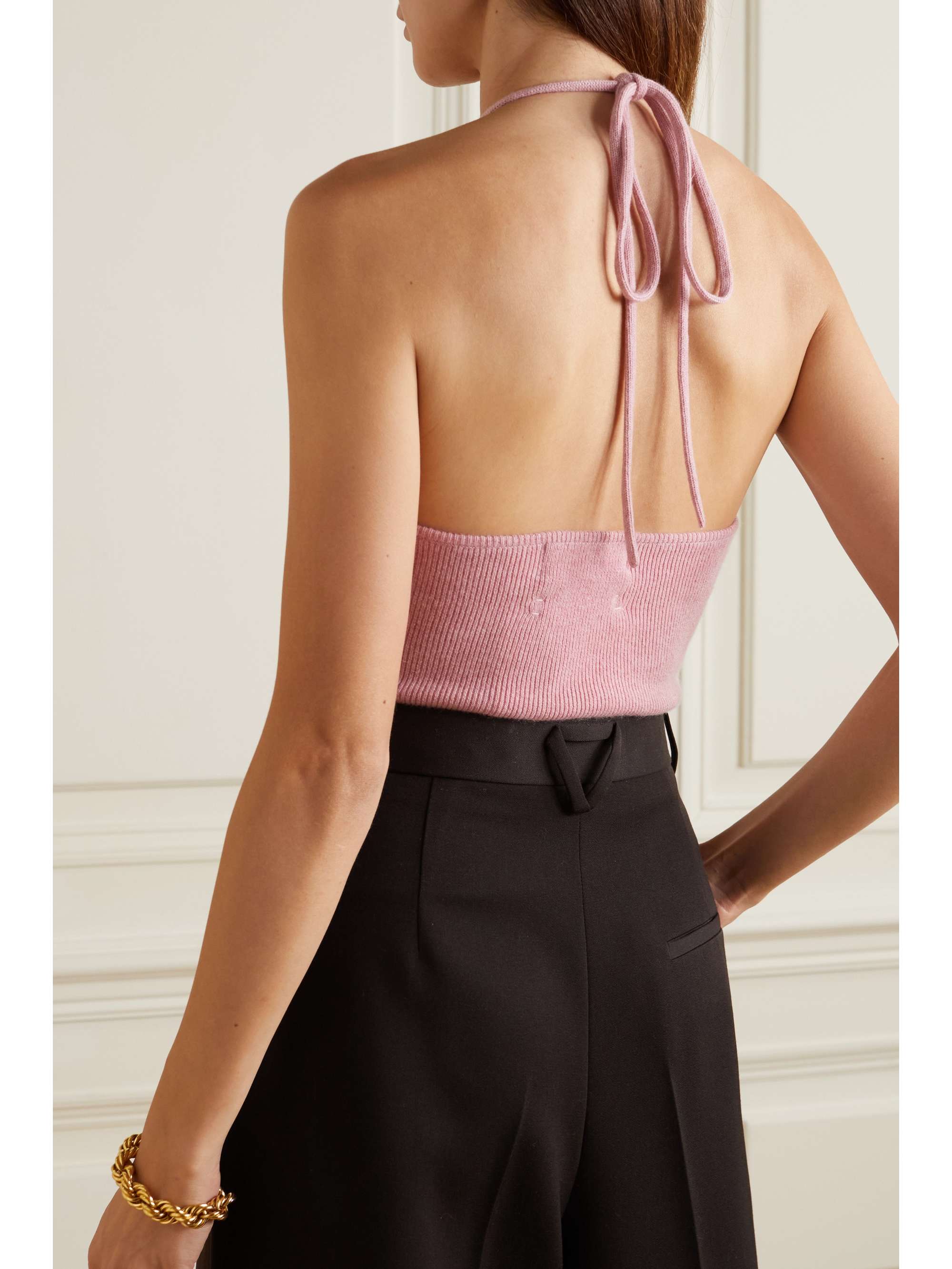 N°230 Costa cashmere-blend halterneck tank