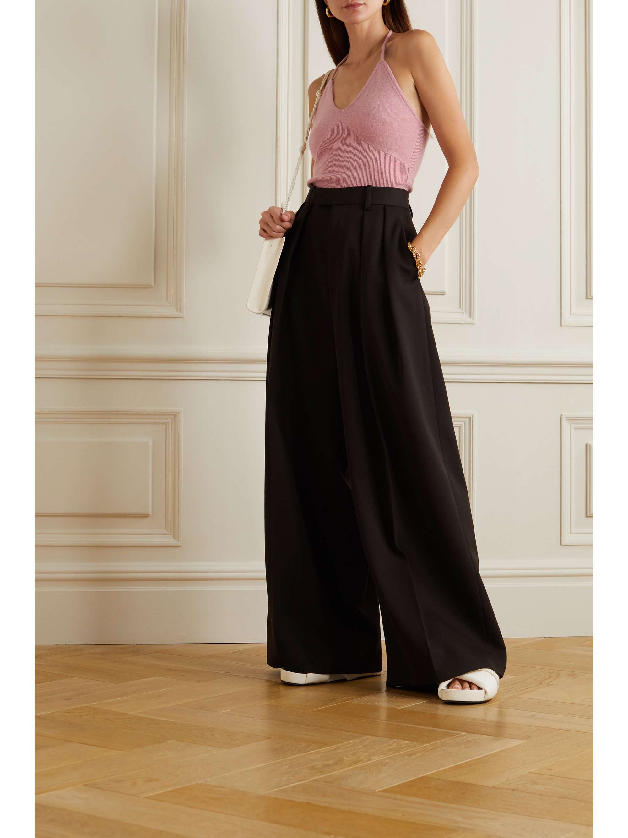N°230 Costa cashmere-blend halterneck tank