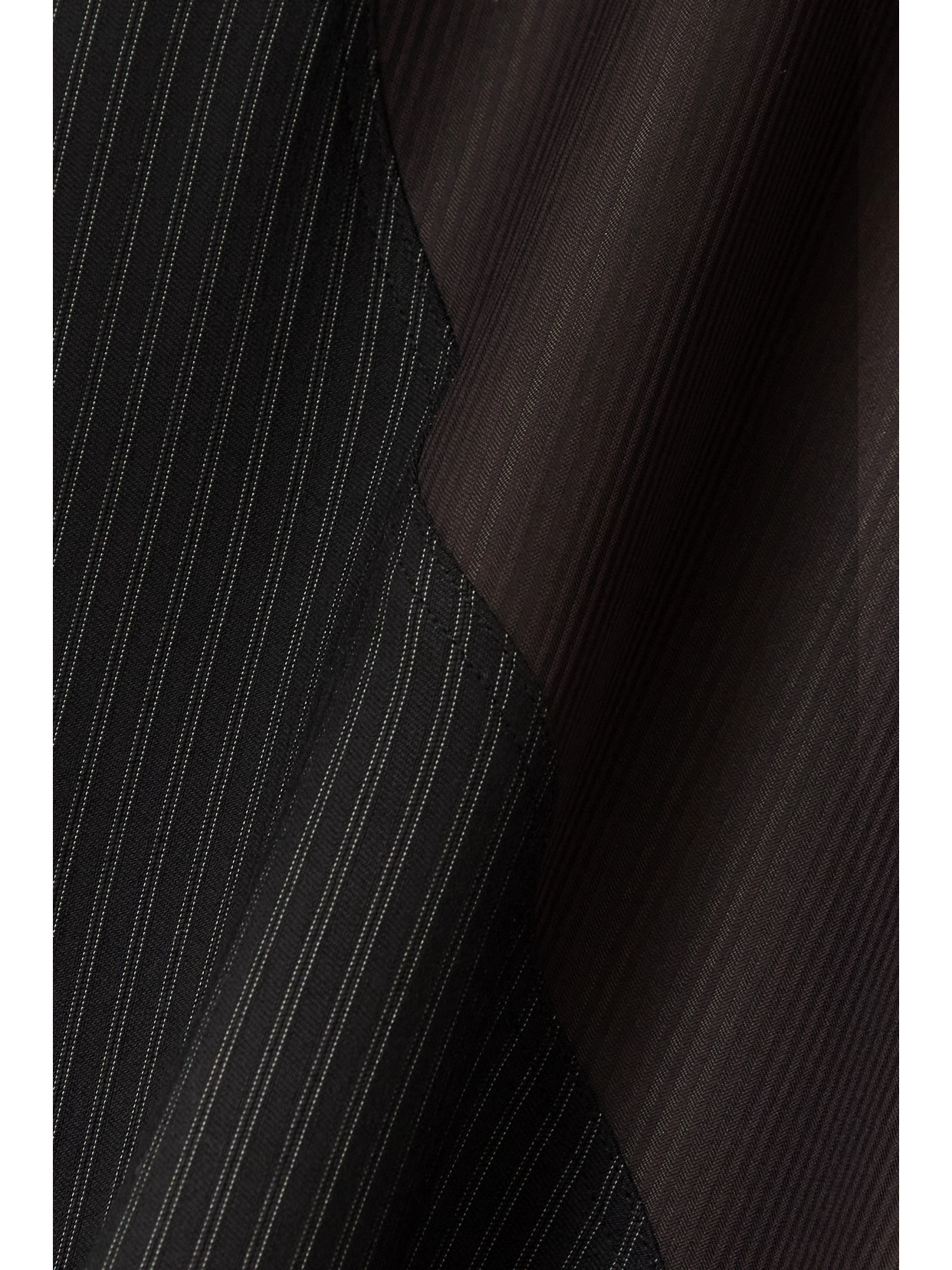 Ahluwalia Femi Wave Pinstriped Wool-blend Mini Dress In Brown